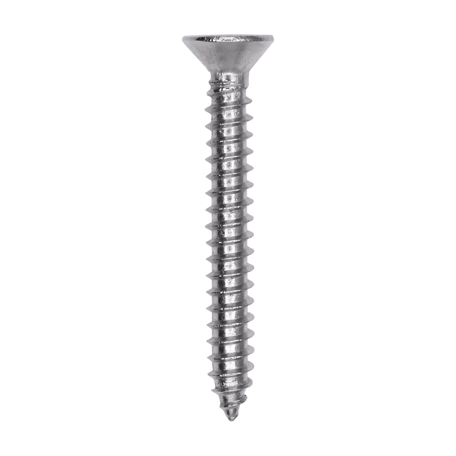 Auveco # 25786 Phillips Flat Head Sheet Metal Screw #10 x 1-1/2 in. 18-8 Stainless Steel. Qty 25.