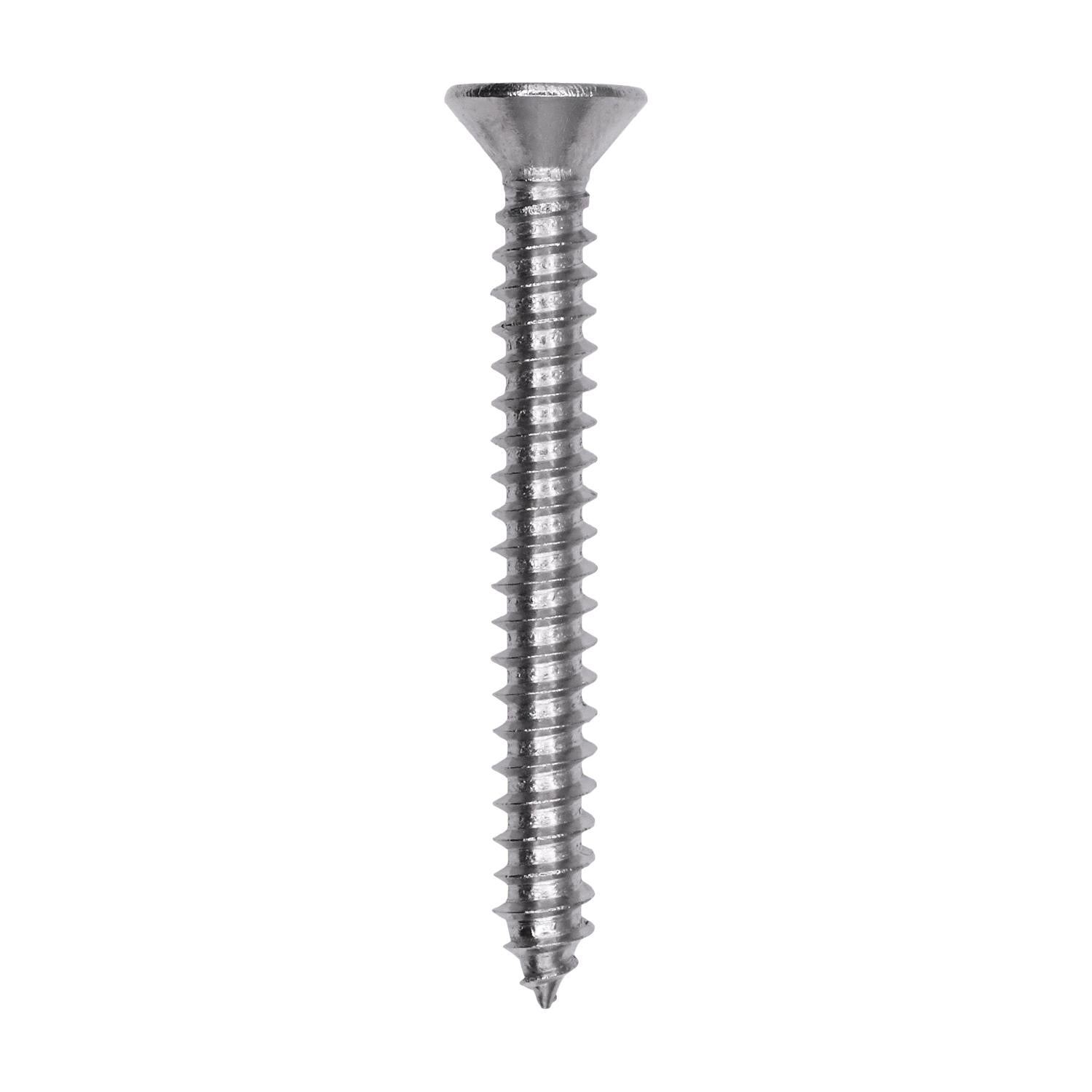 Auveco # 25787 Phillips Flat Head Sheet Metal Screw #10 x 1-5/8 in. 18-8 Stainless Steel. Qty 25.