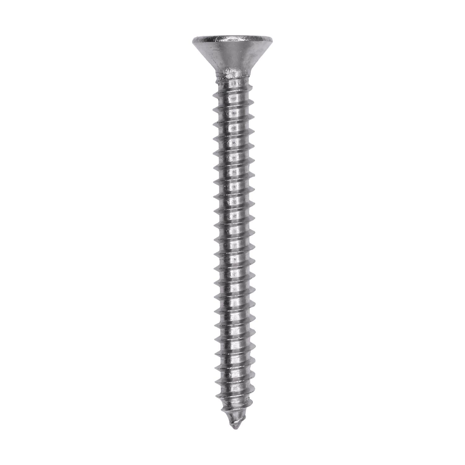 Auveco # 25788 Phillips Flat Head Sheet Metal Screw #10 x 1-3/4 in. 18-8 Stainless Steel. Qty 25.