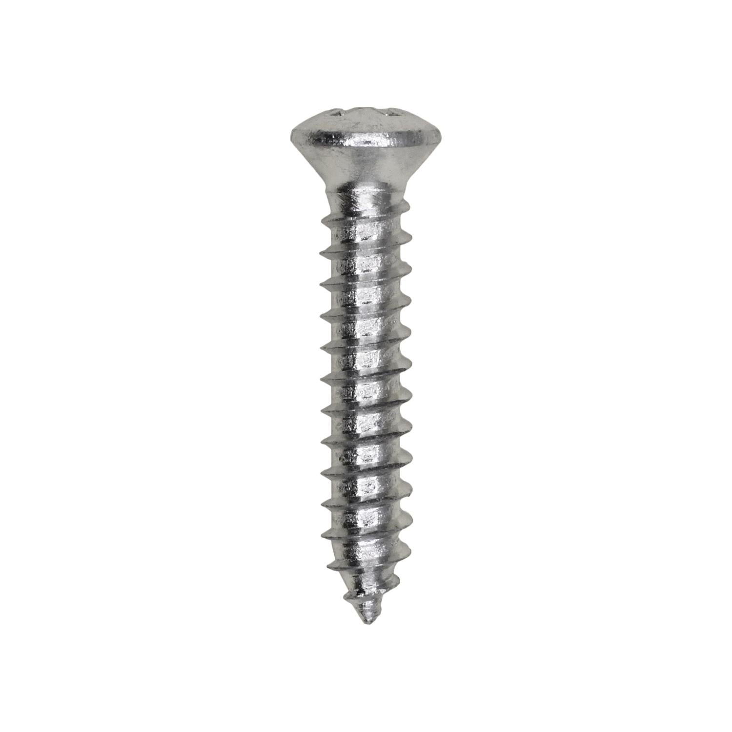 Auveco No. 2578 #10 X 1" W/ #8 Head Phillips Oval Head Tapping Screw Zinc, Quantity - 100