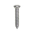 Auveco No. 2578 #10 X 1" W/ #8 Head Phillips Oval Head Tapping Screw Zinc, Quantity - 100