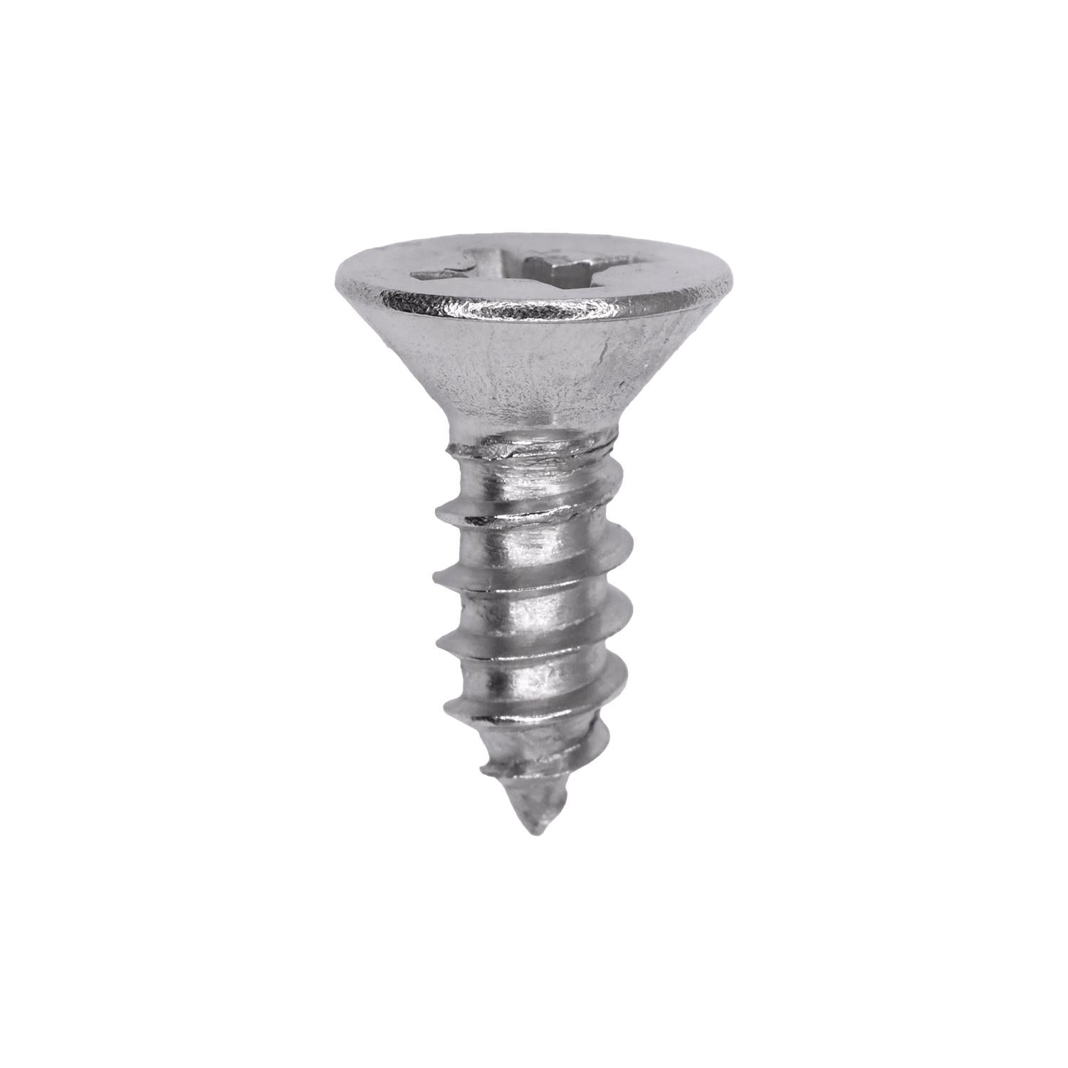 Auveco # 25791 Phillips Flat Head Sheet Metal Screw #12 x 5/8 in. 18-8 Stainless Steel. Qty 50.