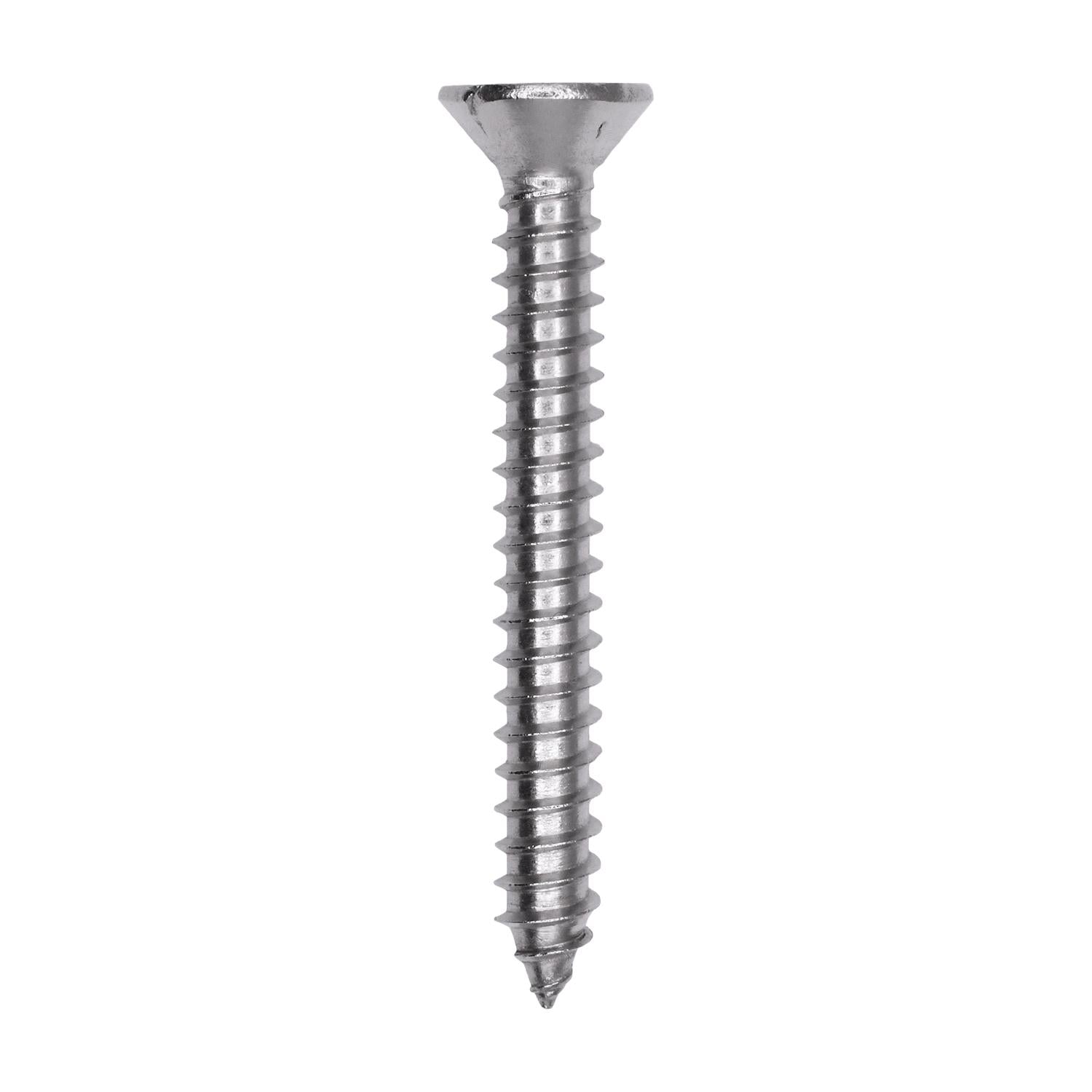 Auveco # 25800 Phillips Flat Head Sheet Metal Screw #12 x 1-3/4 in. 18-8 Stainless Steel. Qty 25.