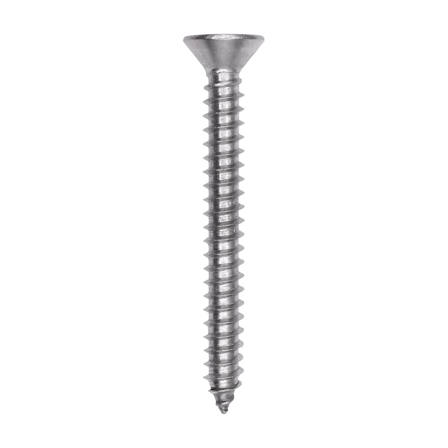 Auveco # 25801 Phillips Flat Head Sheet Metal Screw #12 x 2 in. 18-8 Stainless Steel. Qty 25.