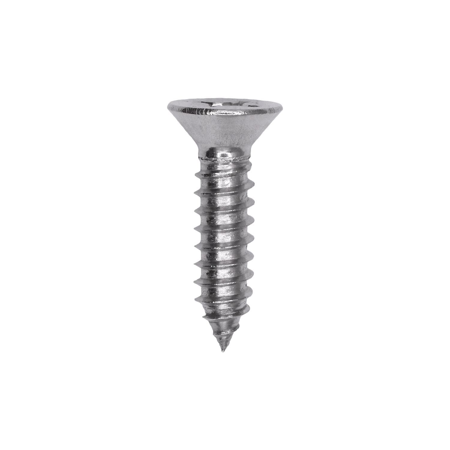 Auveco # 25805 Phillips Flat Head Sheet Metal Screw #14 x 1 in. 18-8 Stainless Steel. Qty 50.