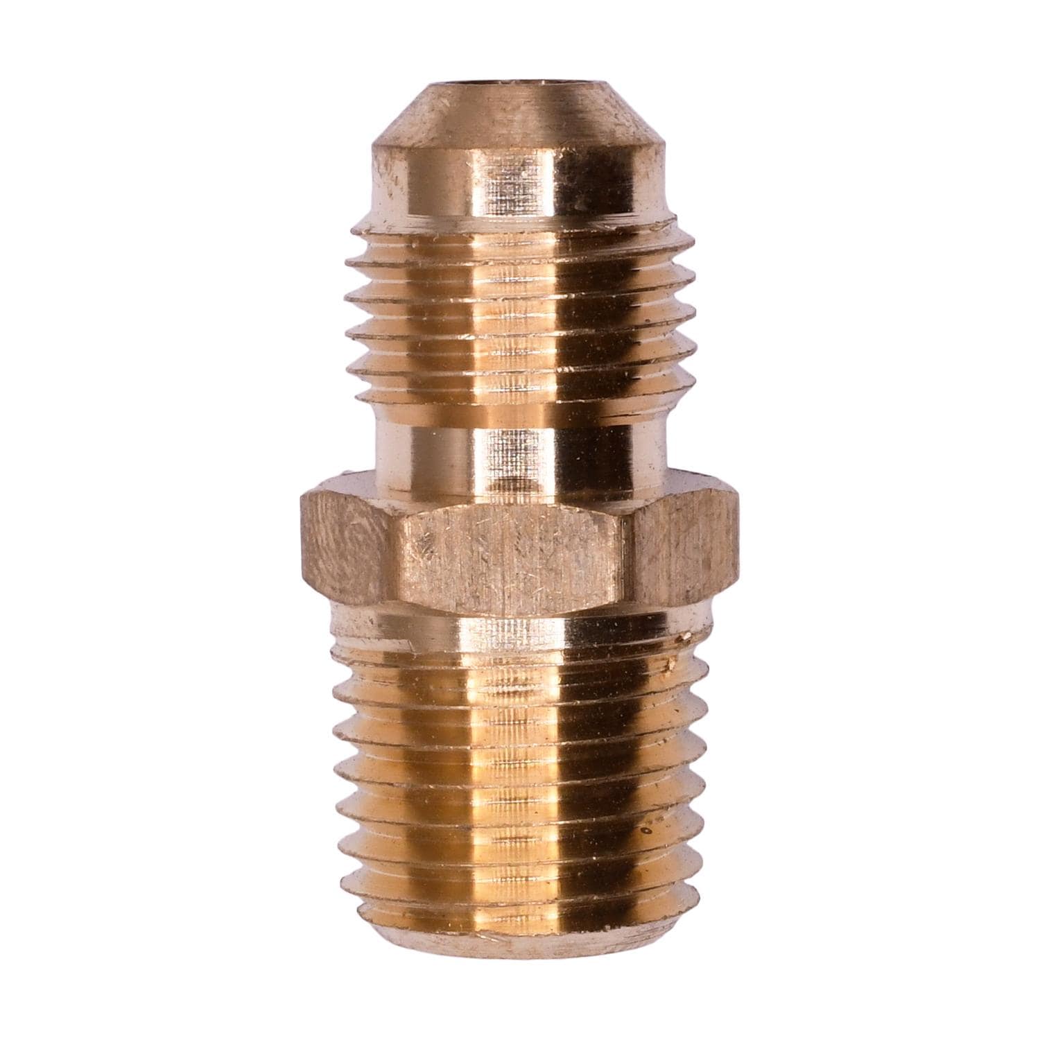 Auveco No. 264 Brass Male Connector 5/16" Tube Size 1/4" Thread, Quantity - 5