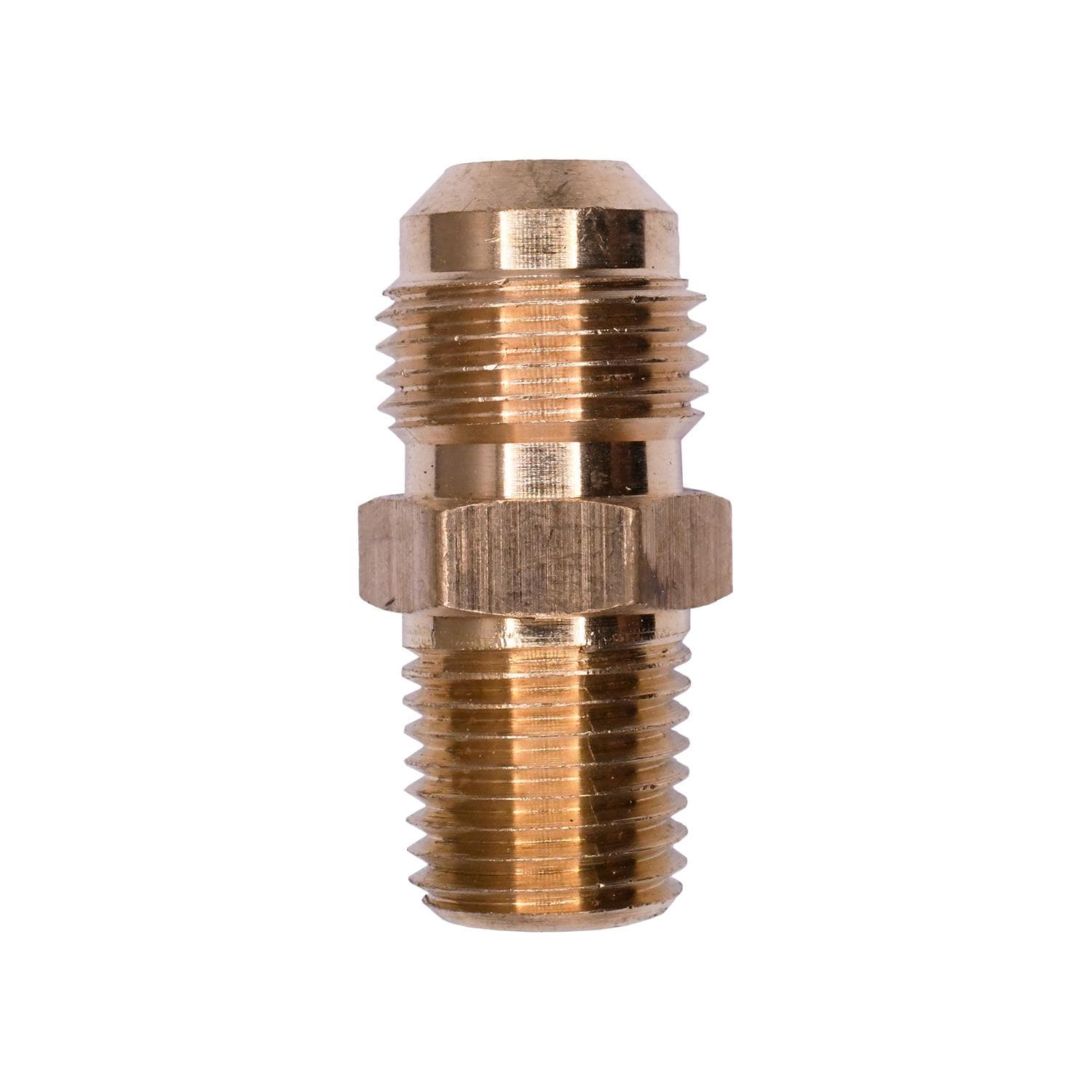 Auveco # 265 Brass SAE 45 Degree Flare To Male Pipe Adapter 3/8" Tube Size 1/4" Threads. Qty 5.