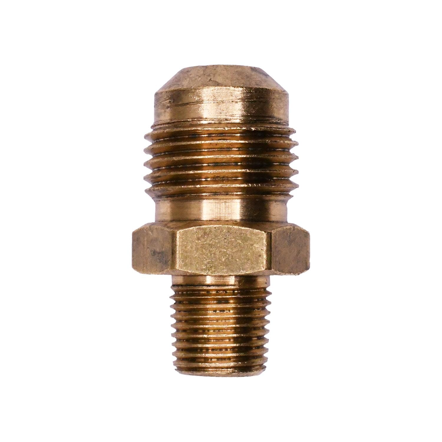 Auveco No. 266 Brass Male Connector 3/8" Tube Size 1/8" Thread, Quantity - 5