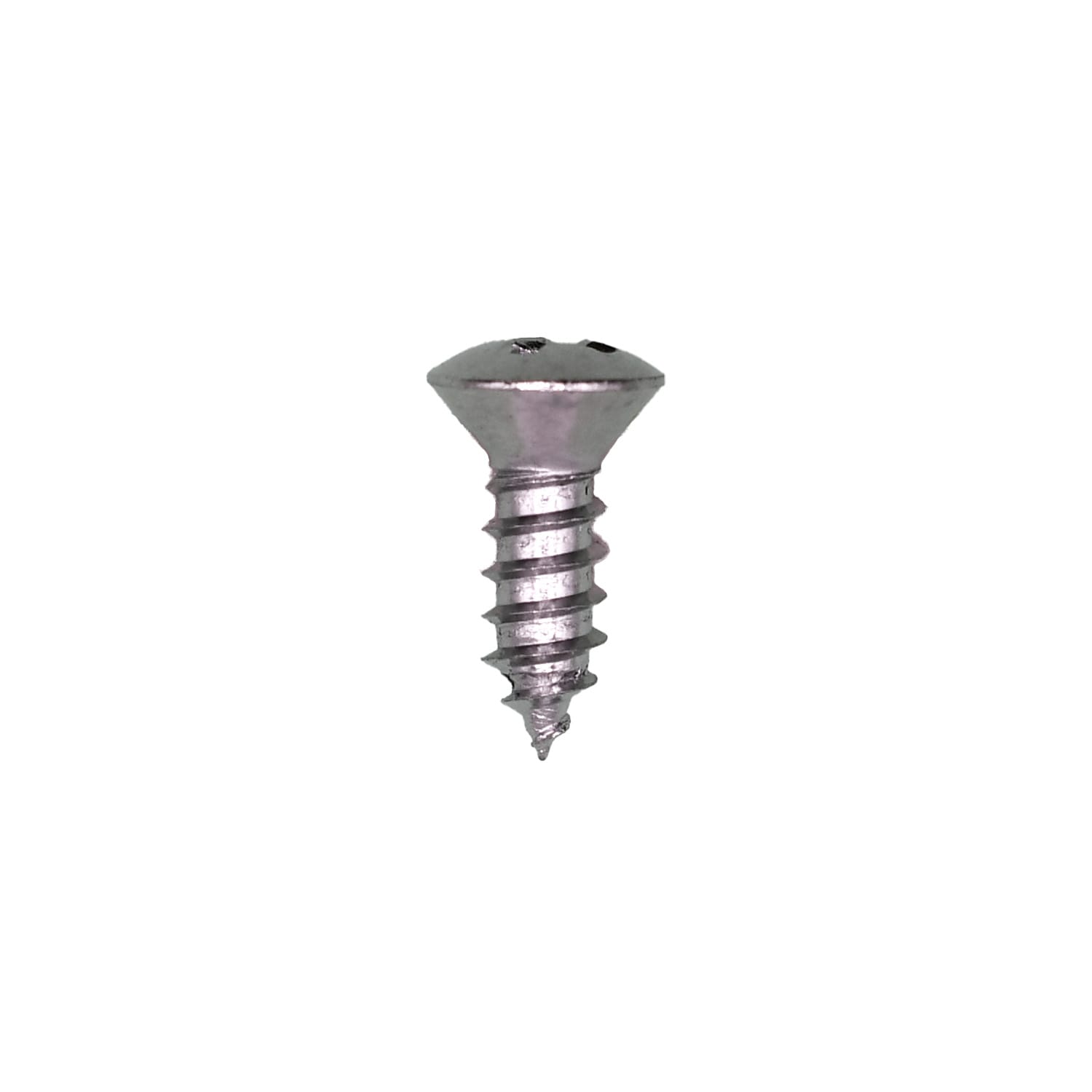 Auveco No. 2707 8 X 1/2" Phillips Oval Head Tapping Screw Chrome, Quantity - 100