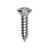 Auveco No. 2709 8 X 5/8" Phillips Oval Head Tapping Screw Chrome, Quantity - 100