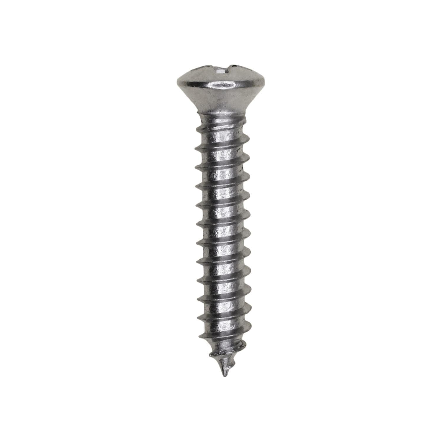 Auveco No. 2711 8 X 7/8" #6 Head Phillips Oval Head Tapping Screw Chrome, Quantity - 100