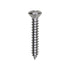 Auveco No. 2713 #8 X 1" Phillips Oval Head Tapping Screw Chrome, Quantity - 100