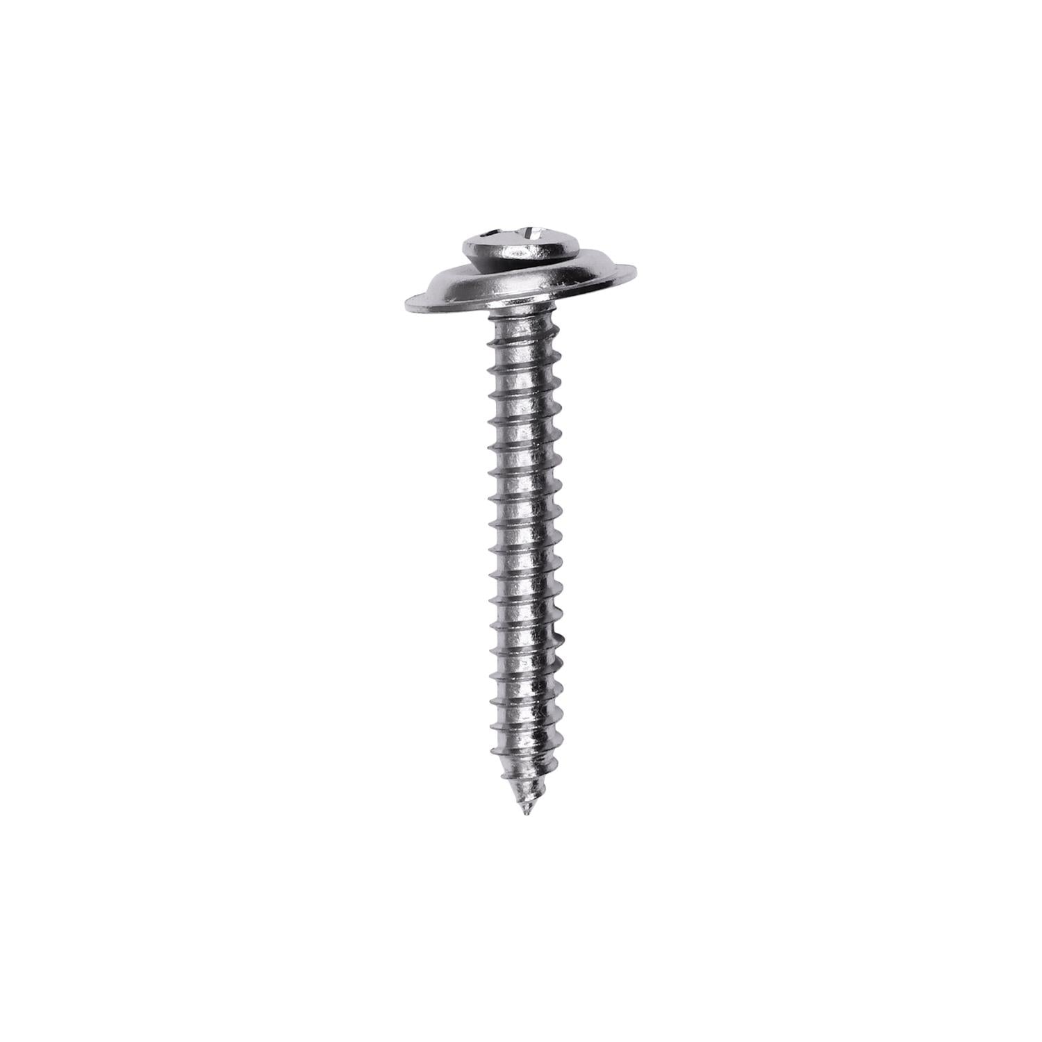 Auveco No. 2773 8 X 1-1/4" Phillips Oval Head SEMS Tap Screw Cntrsnk Chr, Quantity - 100