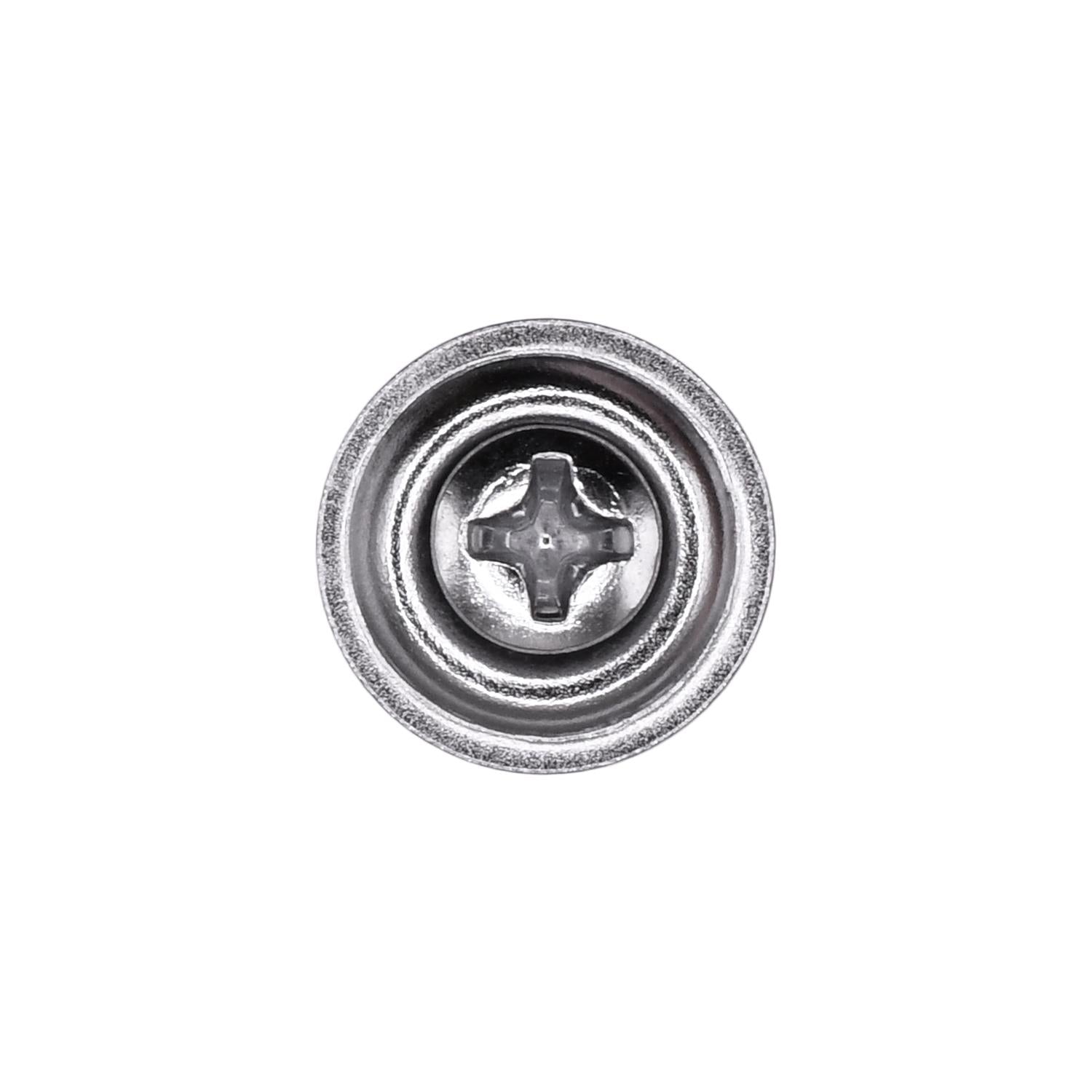Auveco No. 2773 8 X 1-1/4" Phillips Oval Head SEMS Tap Screw Cntrsnk Chr, Quantity - 100