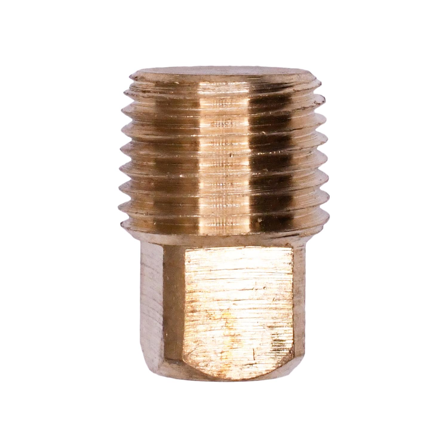 Auveco No. 291 Brass Square Head Plug 1/8" Pipe Thread, Quantity - 5
