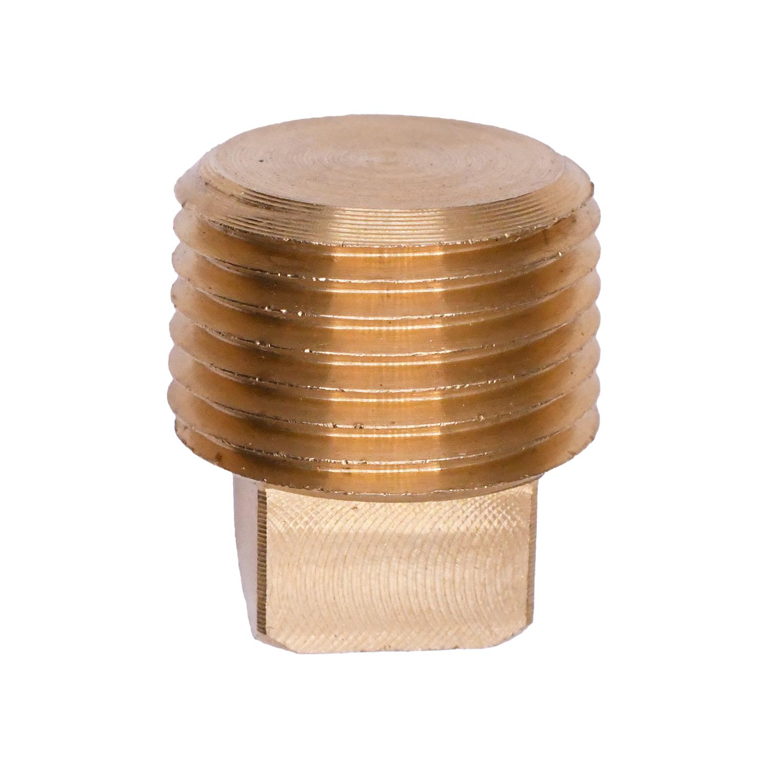 Auveco No. 293 Brass Square Head Plug 3/8" Pipe Thread, Quantity - 5