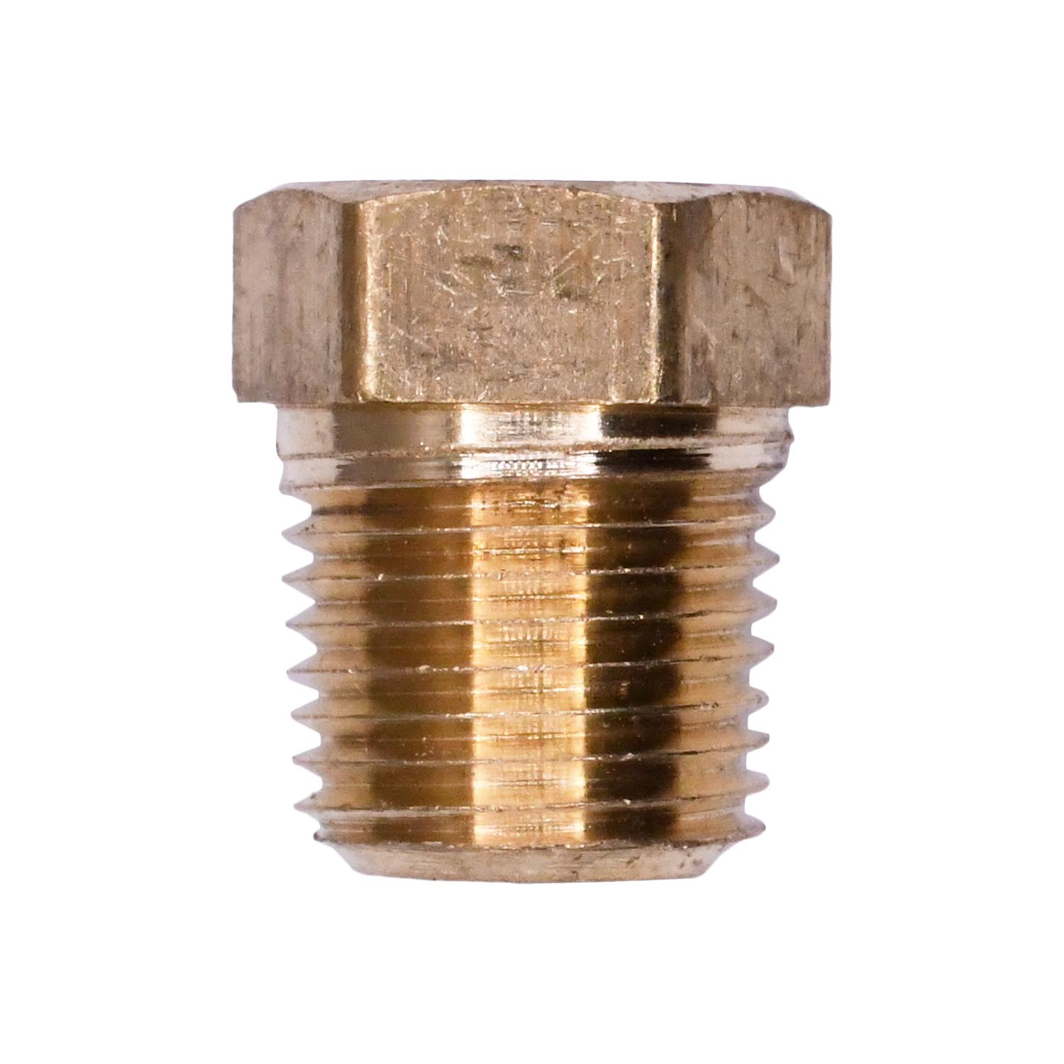 Auveco No. 295 Brass Hex Head Plug 1/8" Pipe Thread, Quantity - 5