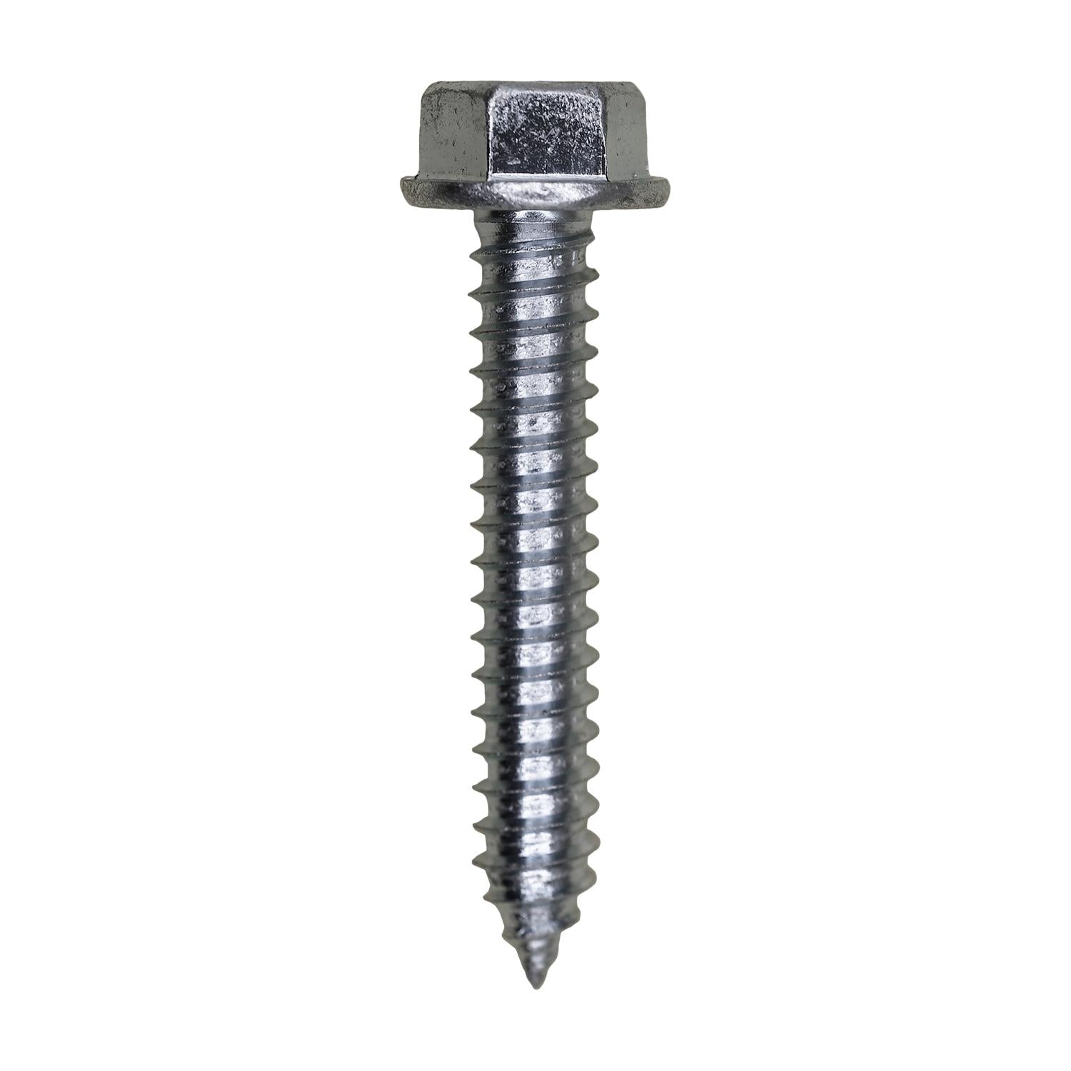 Auveco No. 2976 14 X 1-1/2" Indented Hex Washer Head Tapping Screw Zinc, Quantity - 100