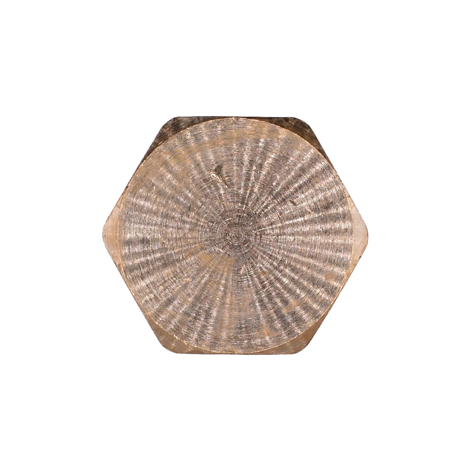 Auveco No. 297 Brass Hex Head Plug 3/8" Pipe Thread, Quantity - 5
