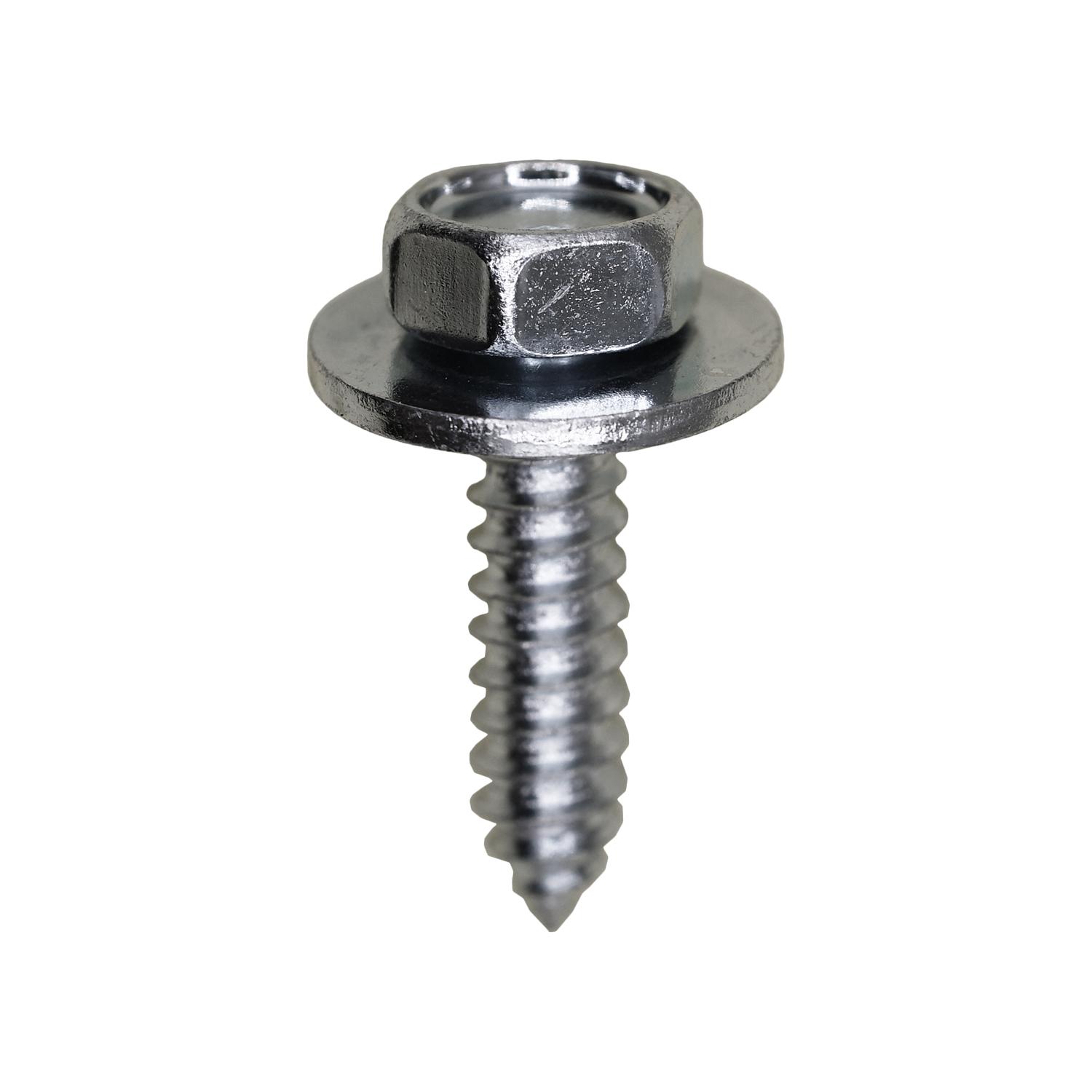 Auveco No. 2989 14 X 1" Hex Head SEMS Tapping Screw Zinc, Quantity - 100