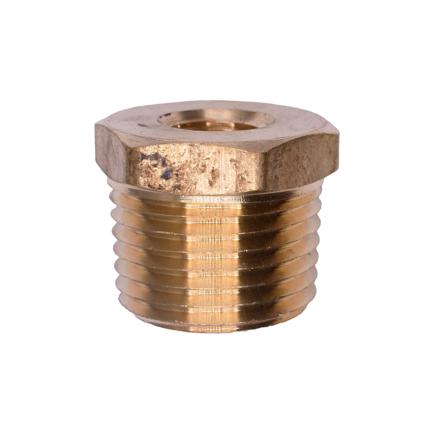 Auveco No. 302 Brass Bushing 1/2" External Thread 1/8" Internal Thread, Quantity - 5