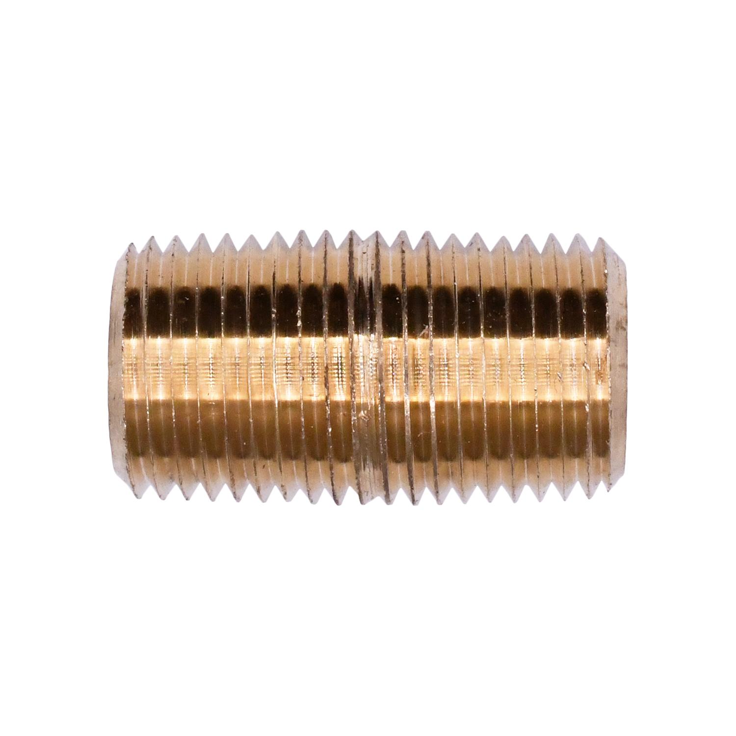 Auveco No. 305 Brass Close Nipple 3/4" Length 1/8" Pipe Thread, Quantity - 5