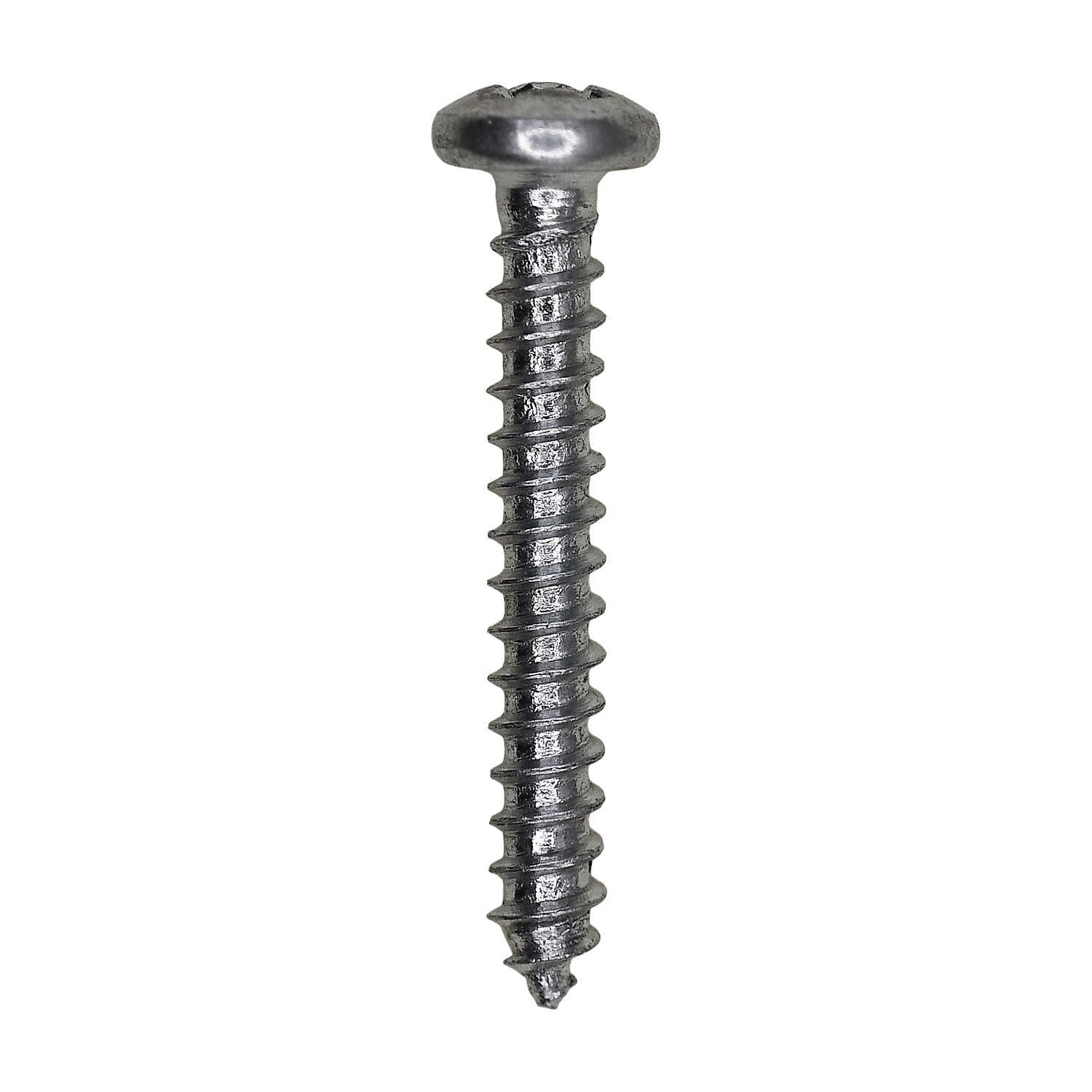 Auveco No. 3076 #6 X 1" Phillips Pan Head Tapping Screw Zinc, Quantity - 100