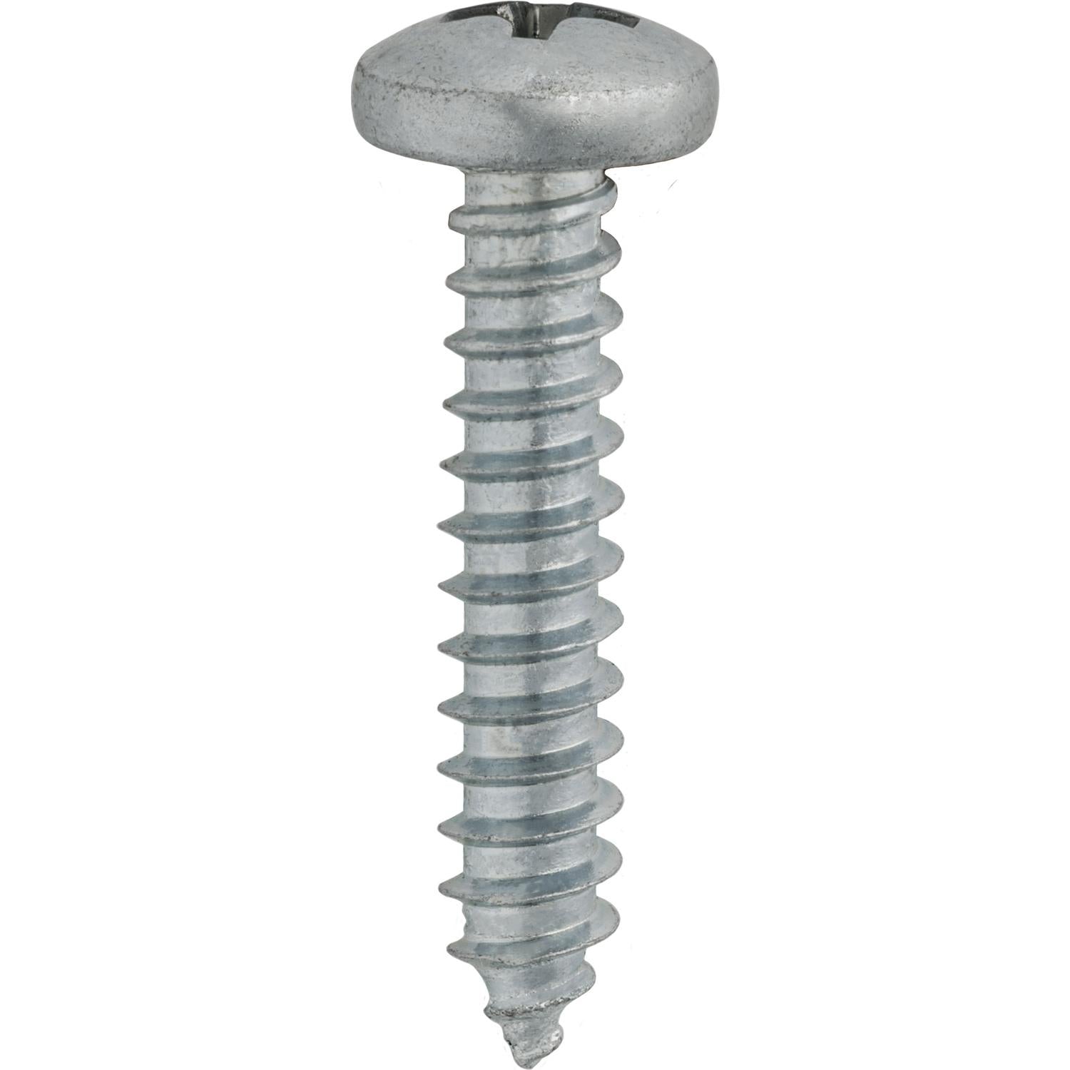 Auveco No. 3082 #10 X 1" Phillips Pan Head Tapping Screw Zinc, Quantity - 100