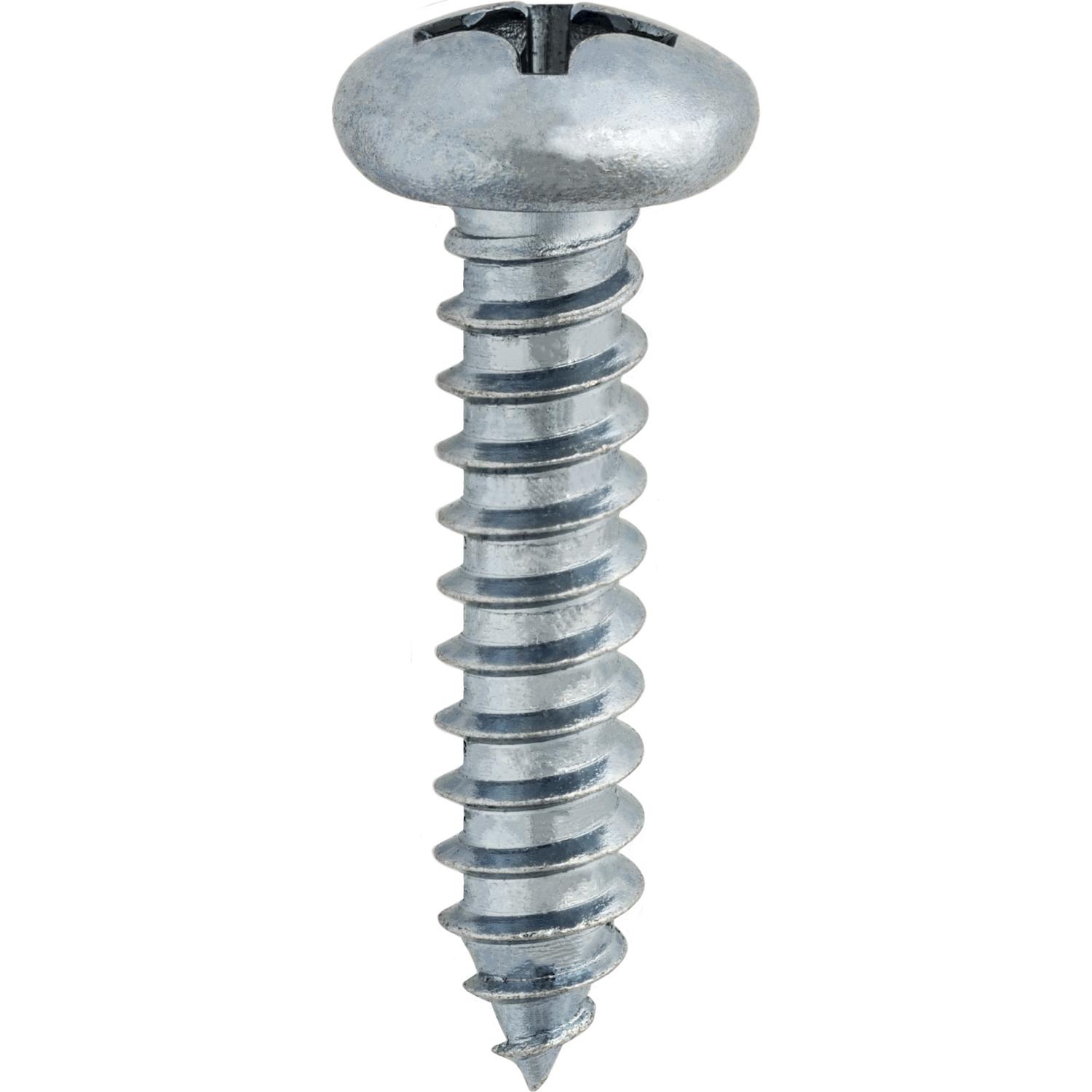 Auveco No. 3086 12 X 1" Phillips Pan Head Tapping Screw Zinc, Quantity - 100