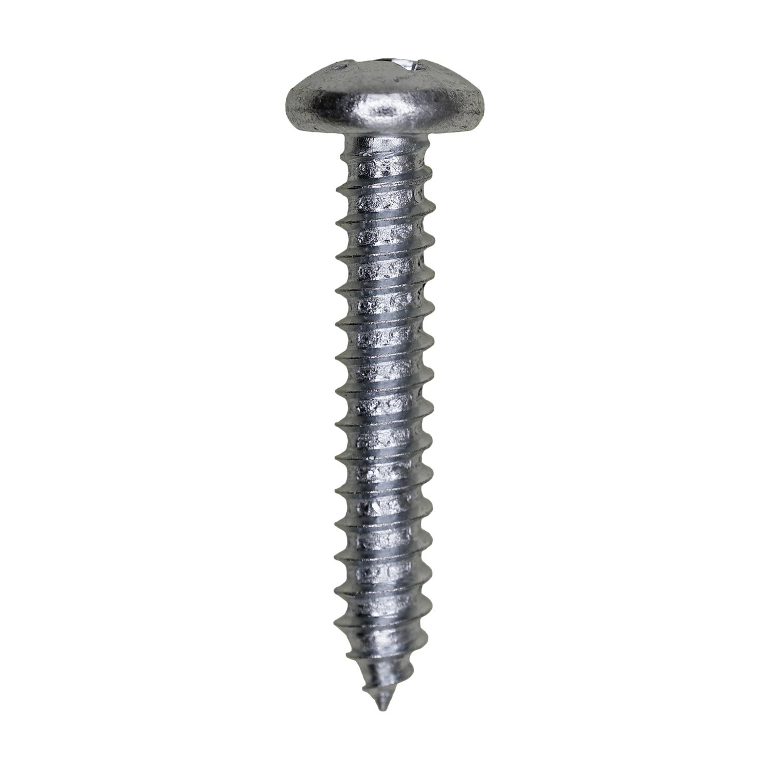 Auveco # 3087 12 X 1-1/4" Phillips Pan Head Tapping Screw Zinc. Qty 100.