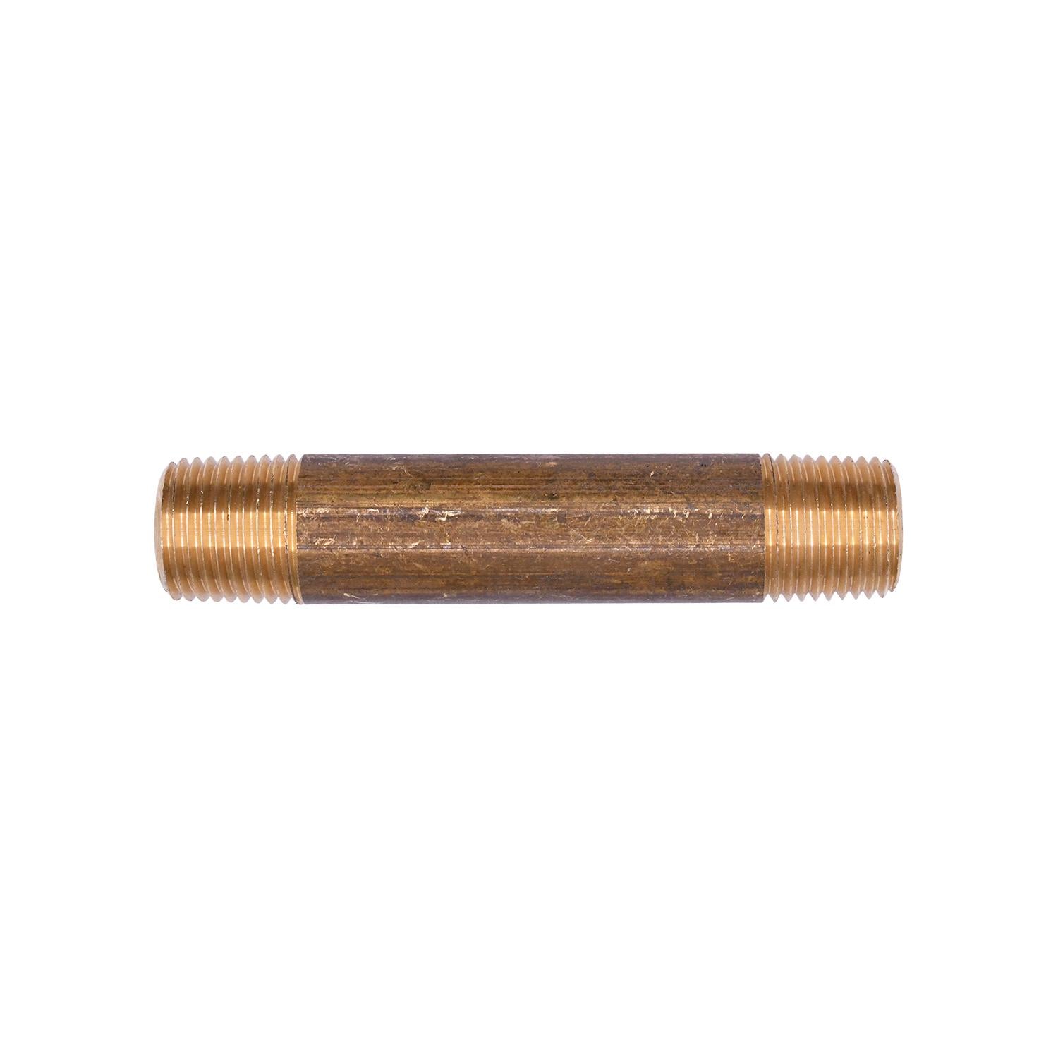 Auveco No. 310 Brass Long Nipple 2" Length 1/8" Thread, Quantity - 5