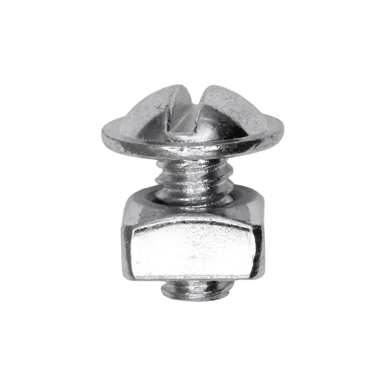 Auveco No. 3183 Rnd Washer Head License Plate Bolt And Nut 1/4"-20 X 1/2", Quantity - 100