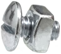 Auveco No. 3184 Truss Head License Plate Bolt And Nut 1/4"- 20 X 1/2", Quantity - 100