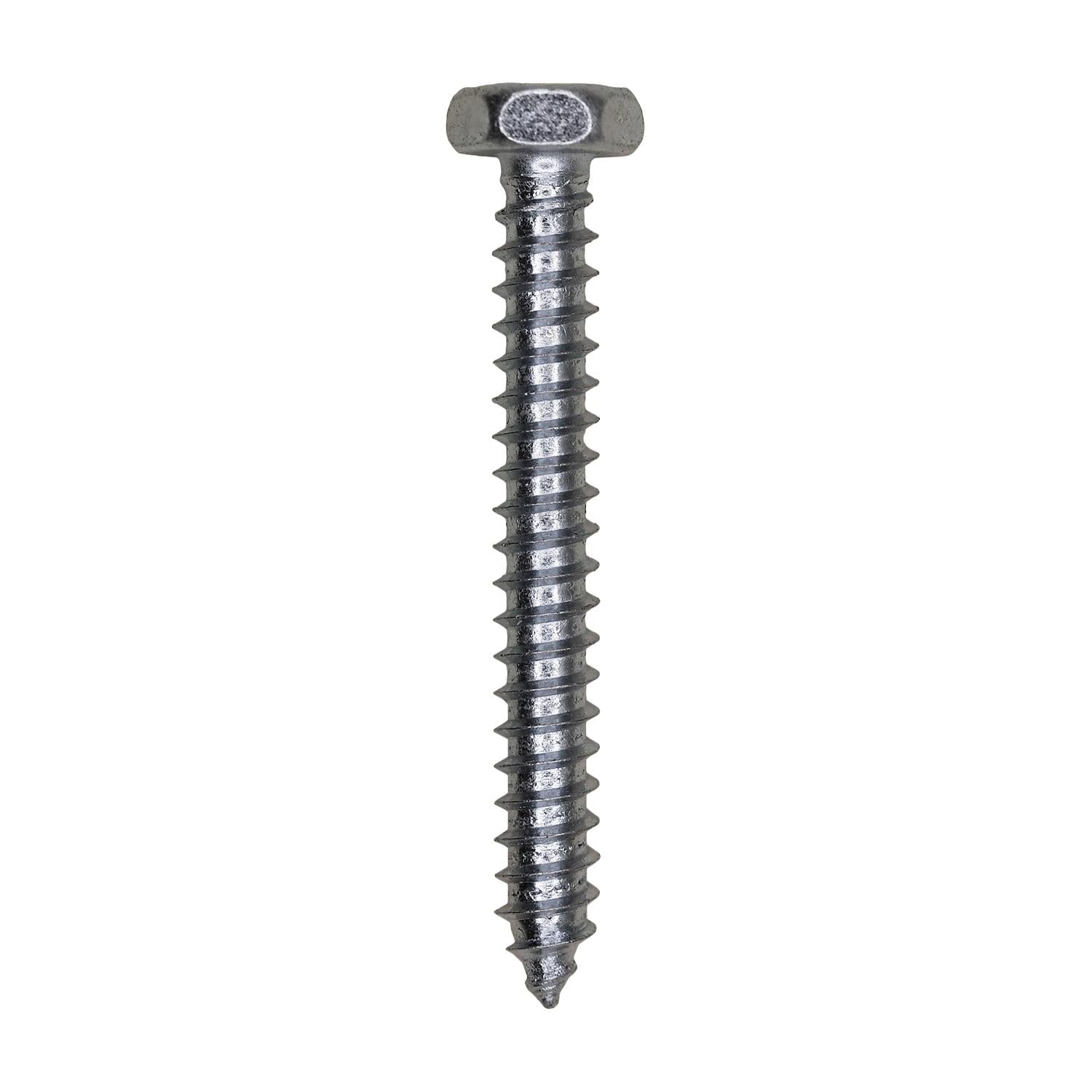 Auveco No. 3215 10 X 1-1/2" Indented Hex Head Tapping Screw Zinc, Quantity - 100