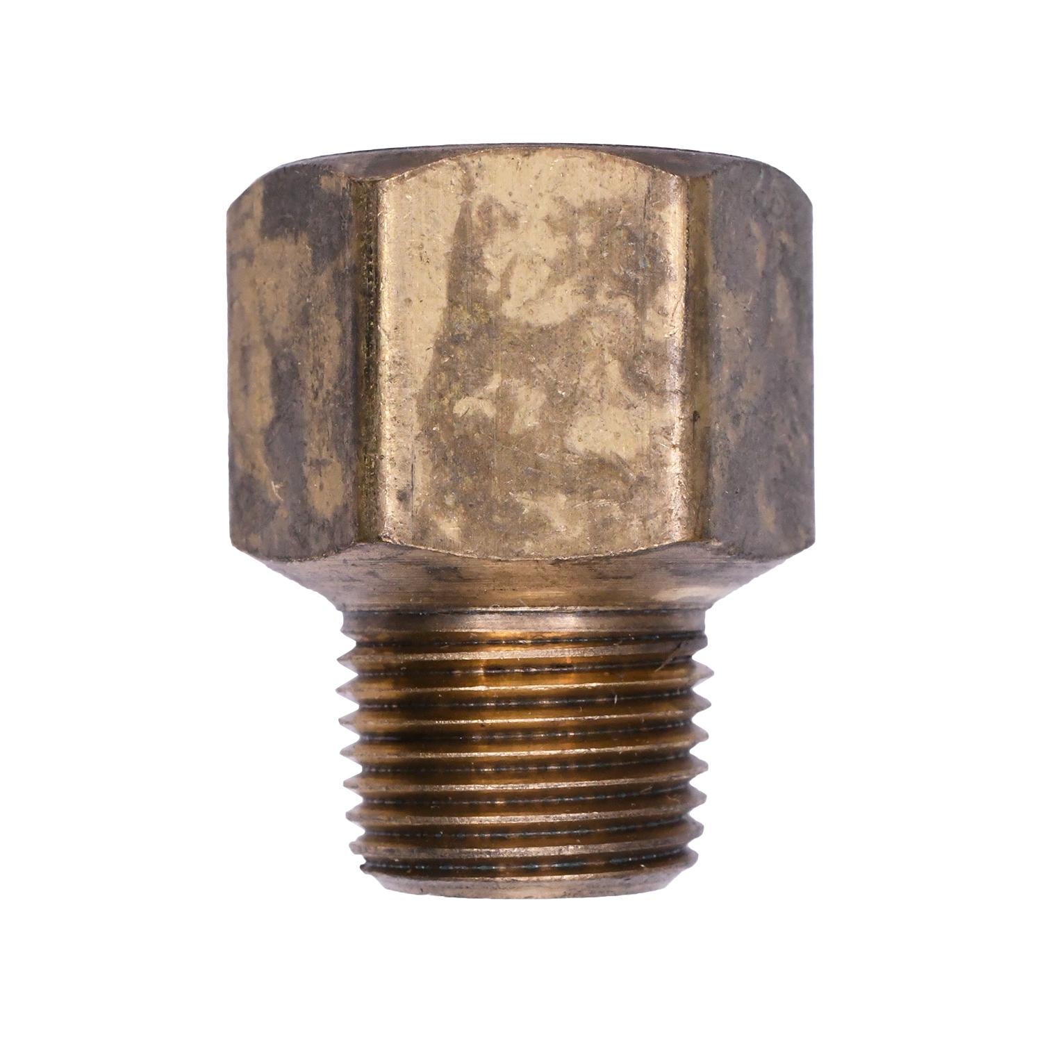Auveco No. 330 Brass Adapter 1/2" Thread A 3/8" Thread B, Quantity - 5
