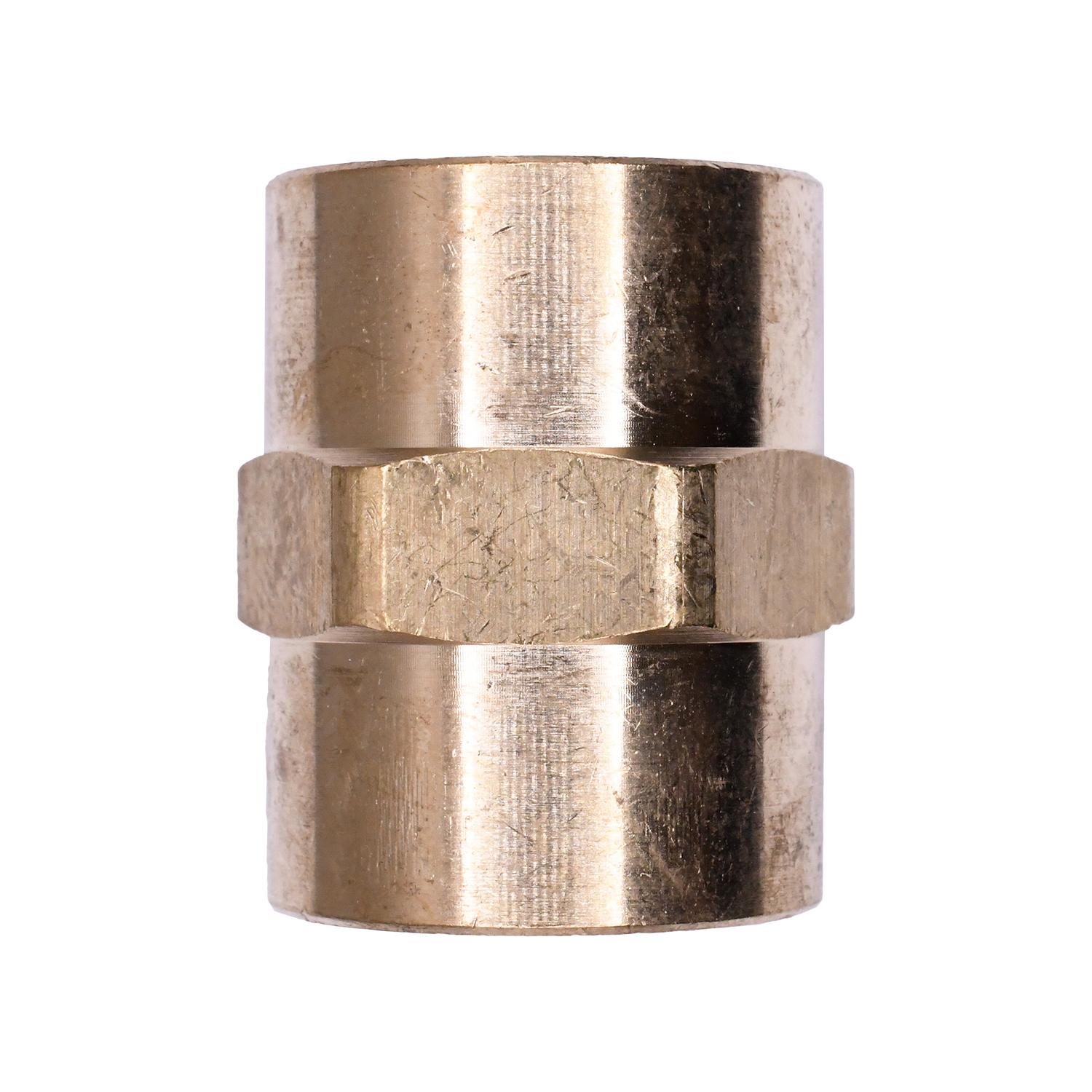 Auveco # 334 Brass Pipe Coupling 1/2". Qty 5.