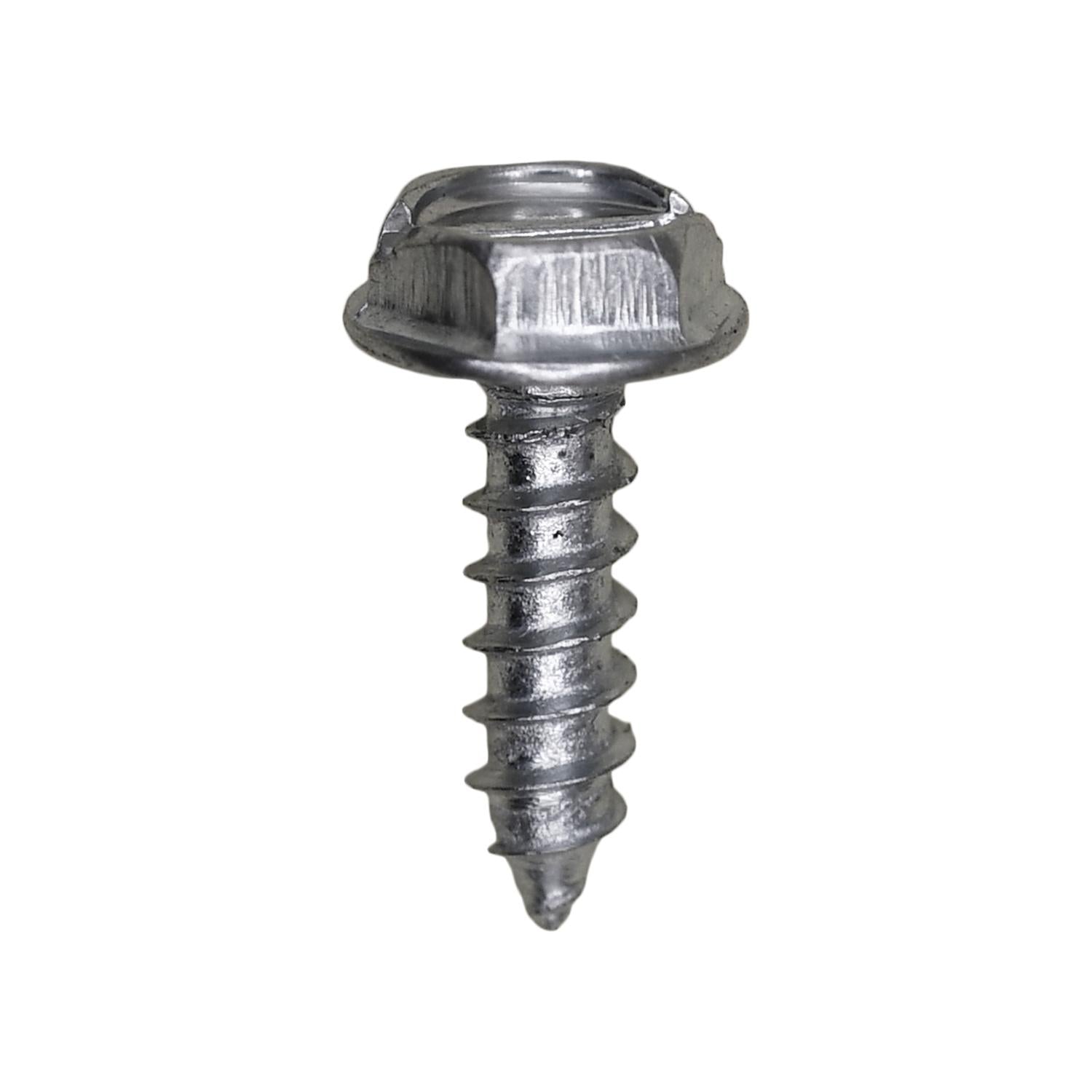 Auveco No. 3368 6 X 1/2" Slotted Hex Washer Head Tapping Screw Zinc, Quantity - 100