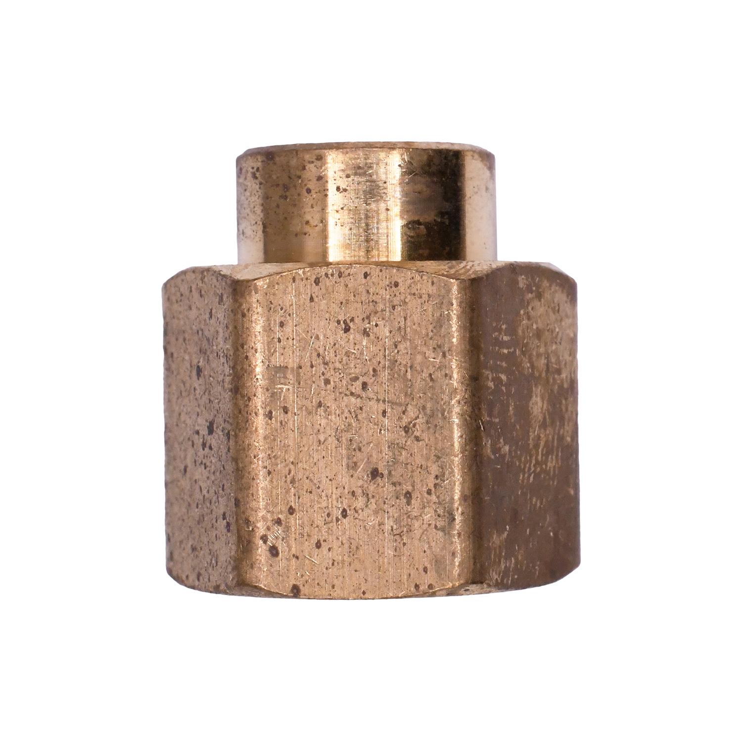 Auveco # 336 Brass Pipe Reducing Coupling 3/8" x 1/8". Qty 5.