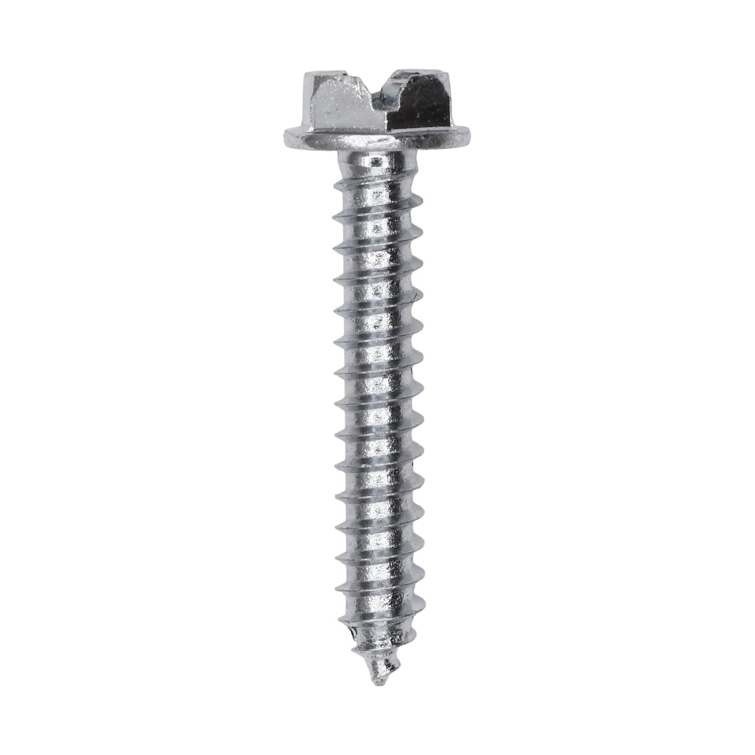 Auveco No. 3378 8 X 1" Slotted Hex Washer Head Tapping Screw Zinc, Quantity - 100