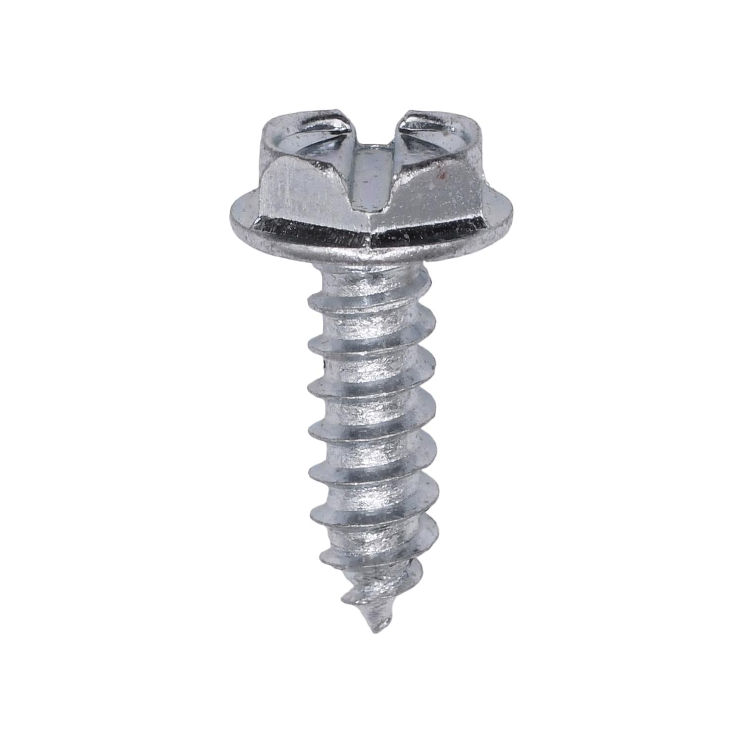 Auveco No. 3382 10 X 5/8" Slotted Hex Washer Head Tapping Screw Zinc, Quantity - 100