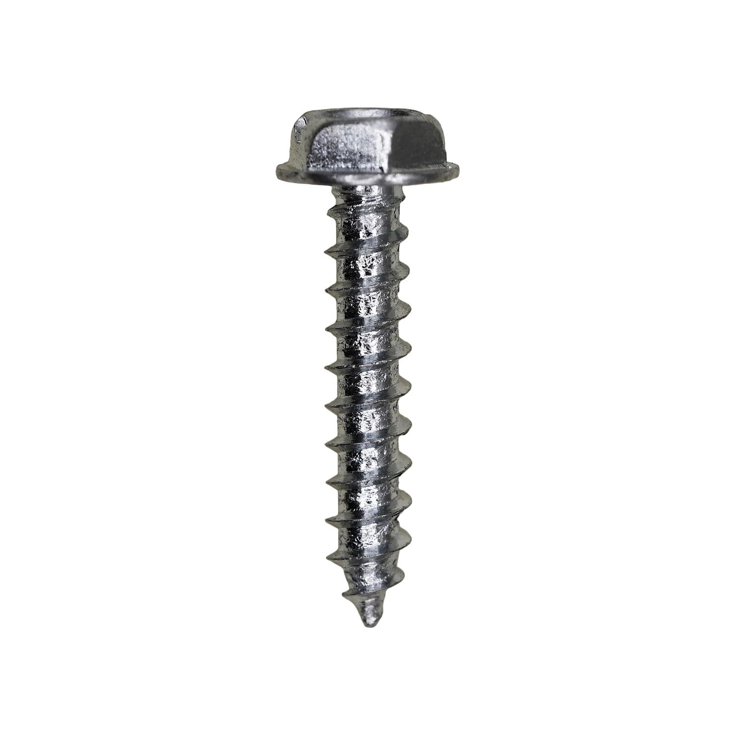 Auveco No. 3385 10 X 1" Slotted Hex Washer Head Tapping Screw Zinc, Quantity - 100