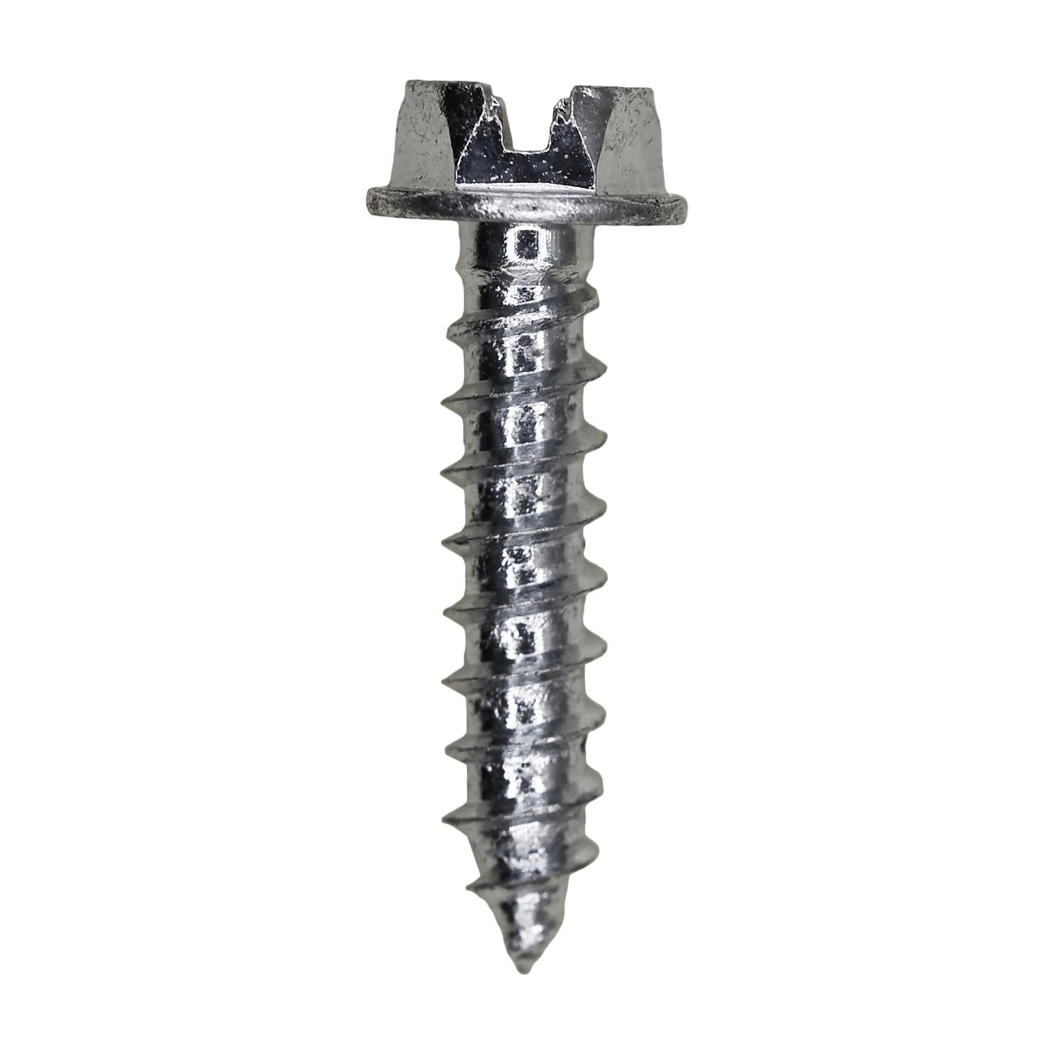 Auveco # 3392 12 X 1" Slotted Hex Washer Head Tapping Screw Zinc. Qty 100.