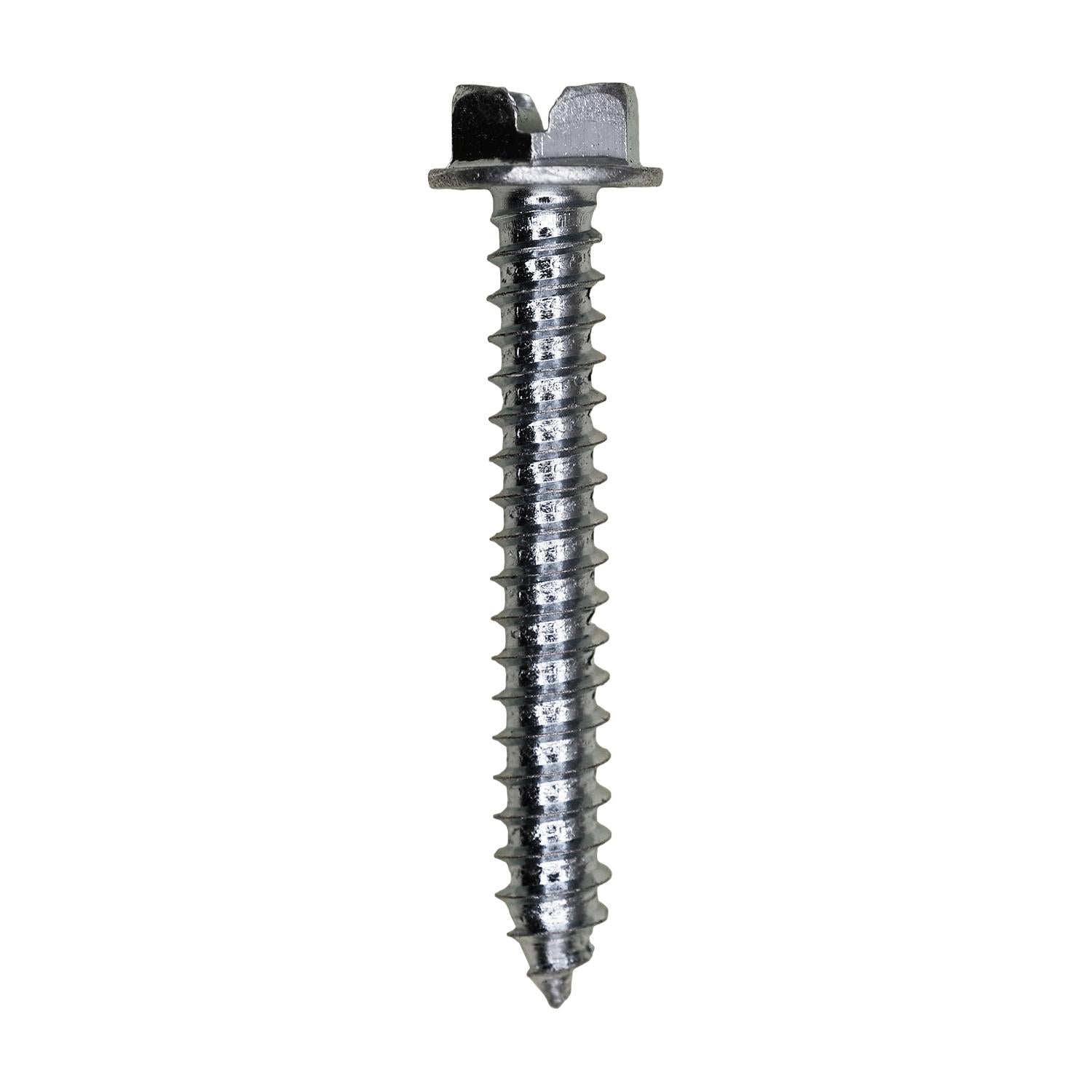 Auveco No. 3394 12 X 1-1/2" Slotted Hex Washer Head Tapping Screw Zinc, Quantity - 100