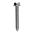 Auveco No. 3394 12 X 1-1/2" Slotted Hex Washer Head Tapping Screw Zinc, Quantity - 100