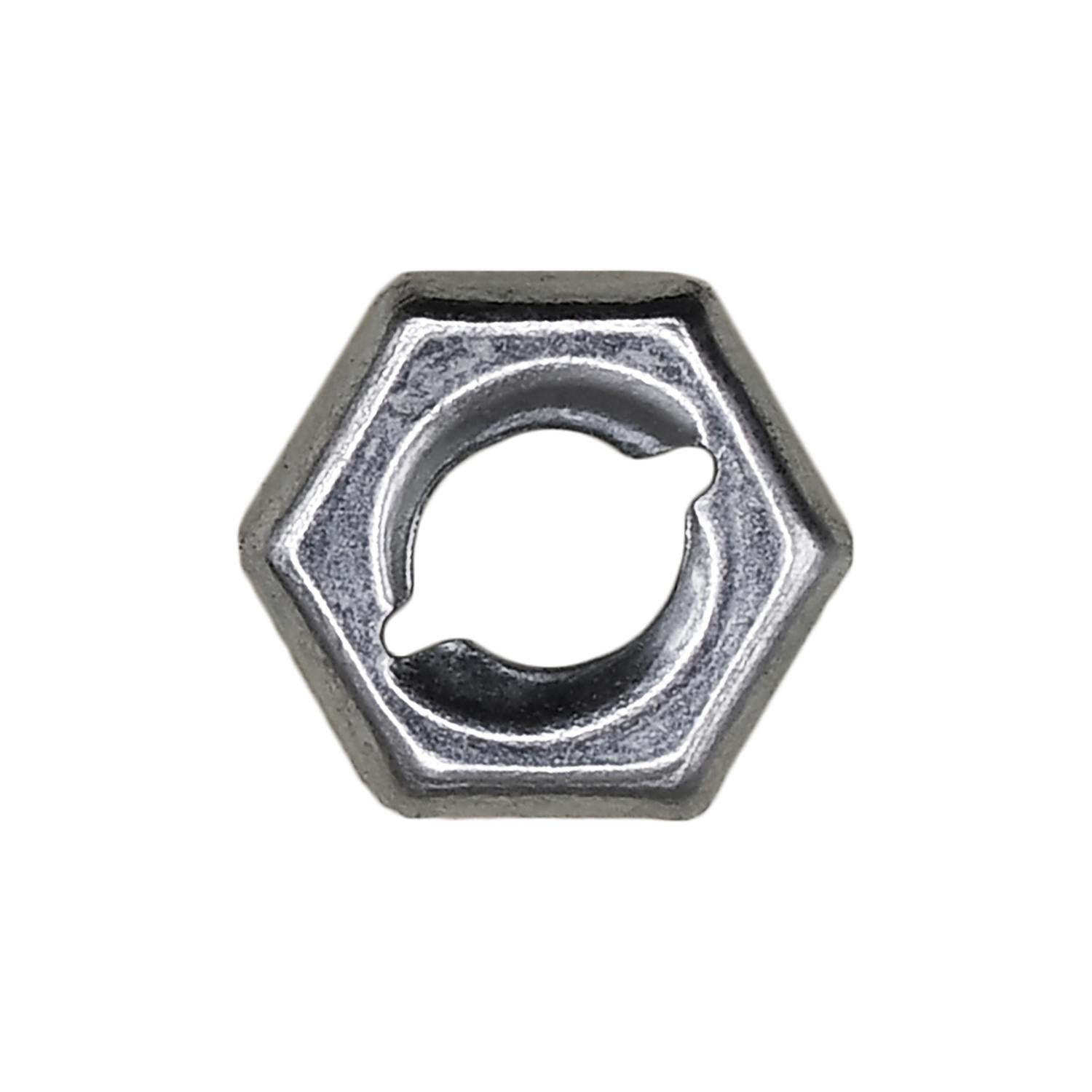 Auveco # 3400 Thread Cutting Nut 1/8" Stud Size 1/4" Hex. Qty 200.