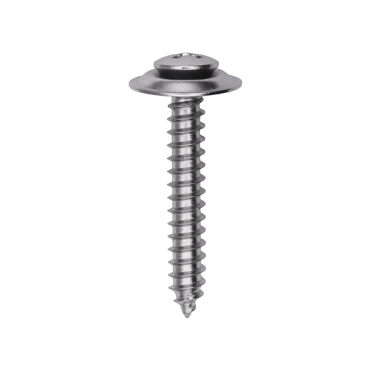 Auveco No. 3468 10 X 1-1/4" #8 Head Phillips Oval Head SEMS Washer Tap Scrw, Quantity - 100