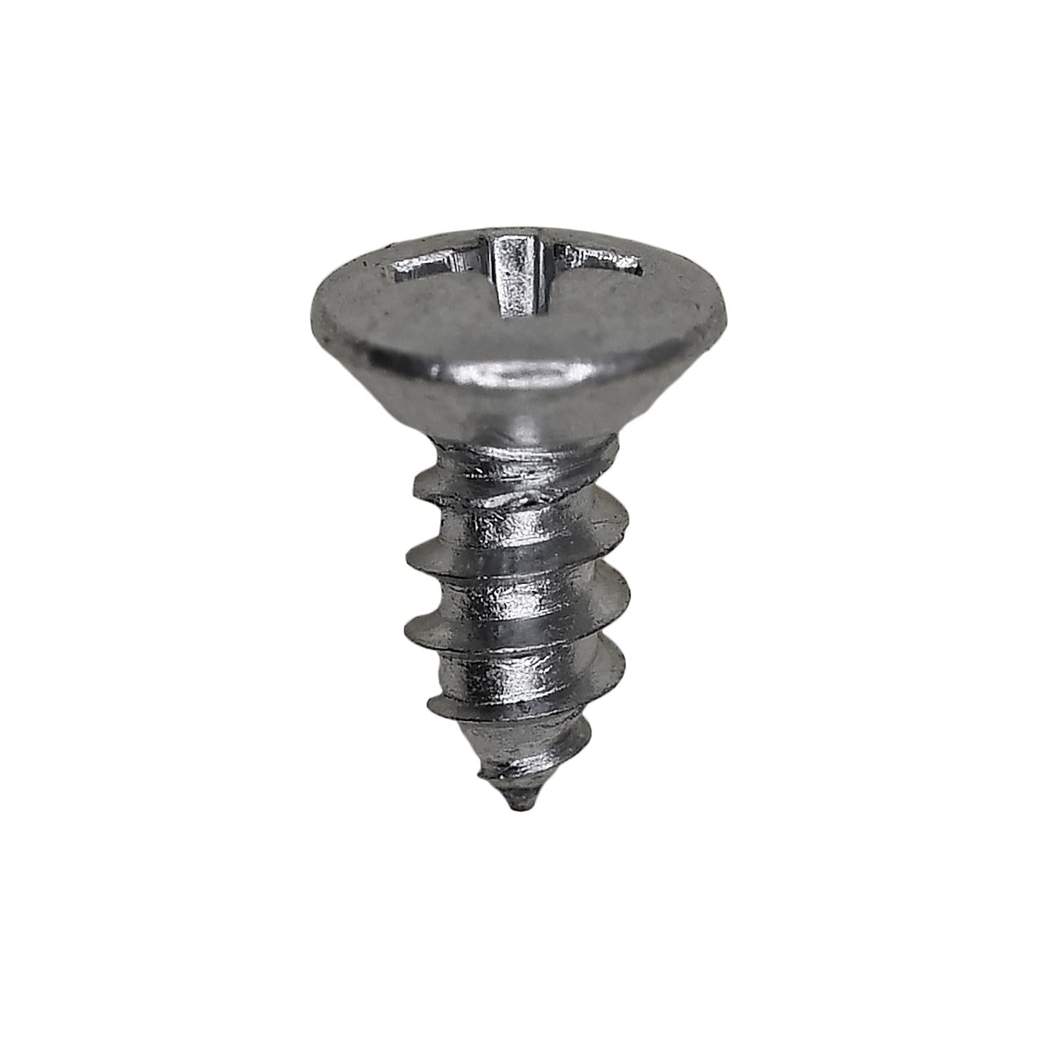 Auveco No. 3484 8 X 3/8" Phillips Oval Head Tapping Screw Zinc, Quantity - 100