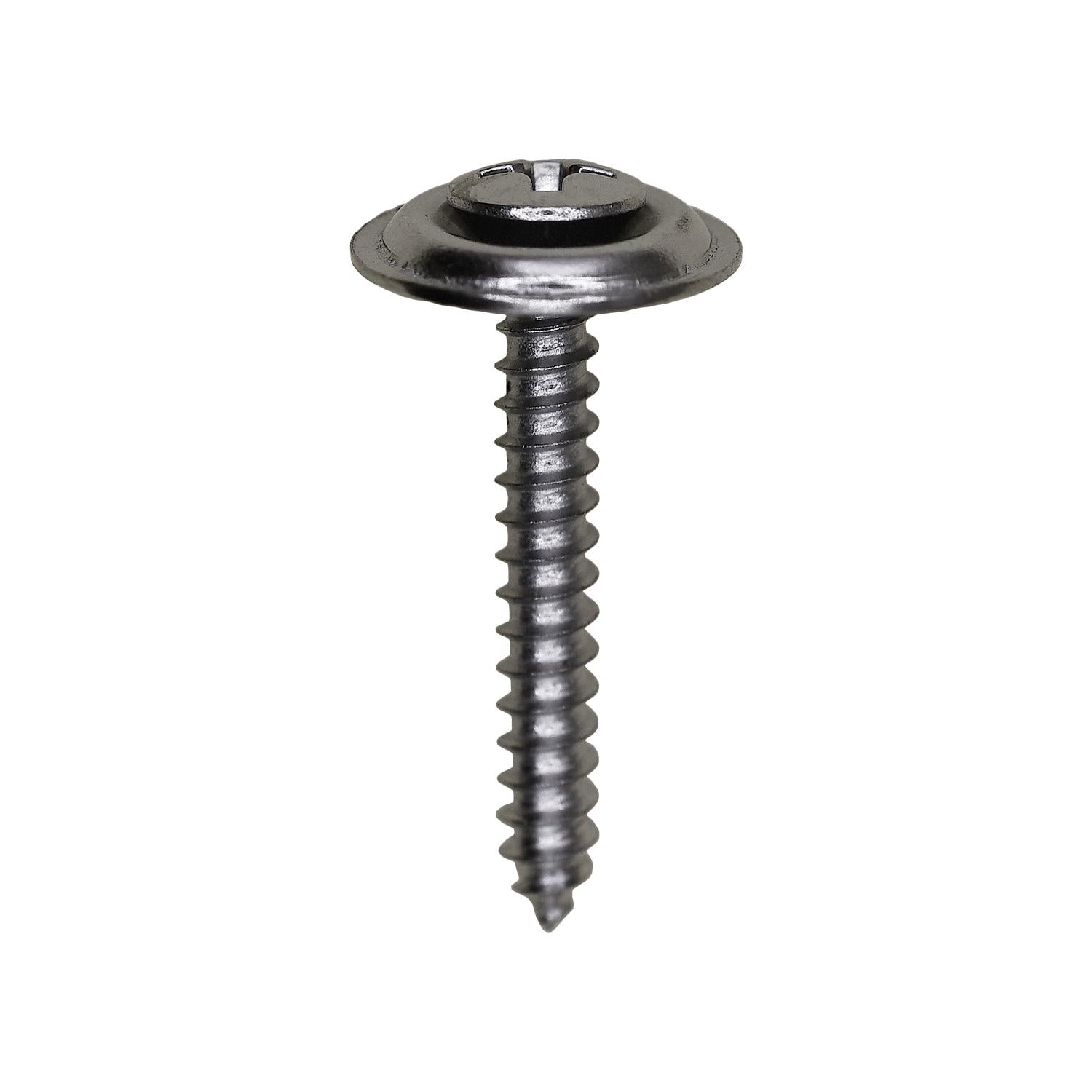 Auveco No. 3539 6 X 1" Phillips Oval SEMS Cntrsnk Washer Tapping Screw, Quantity - 100