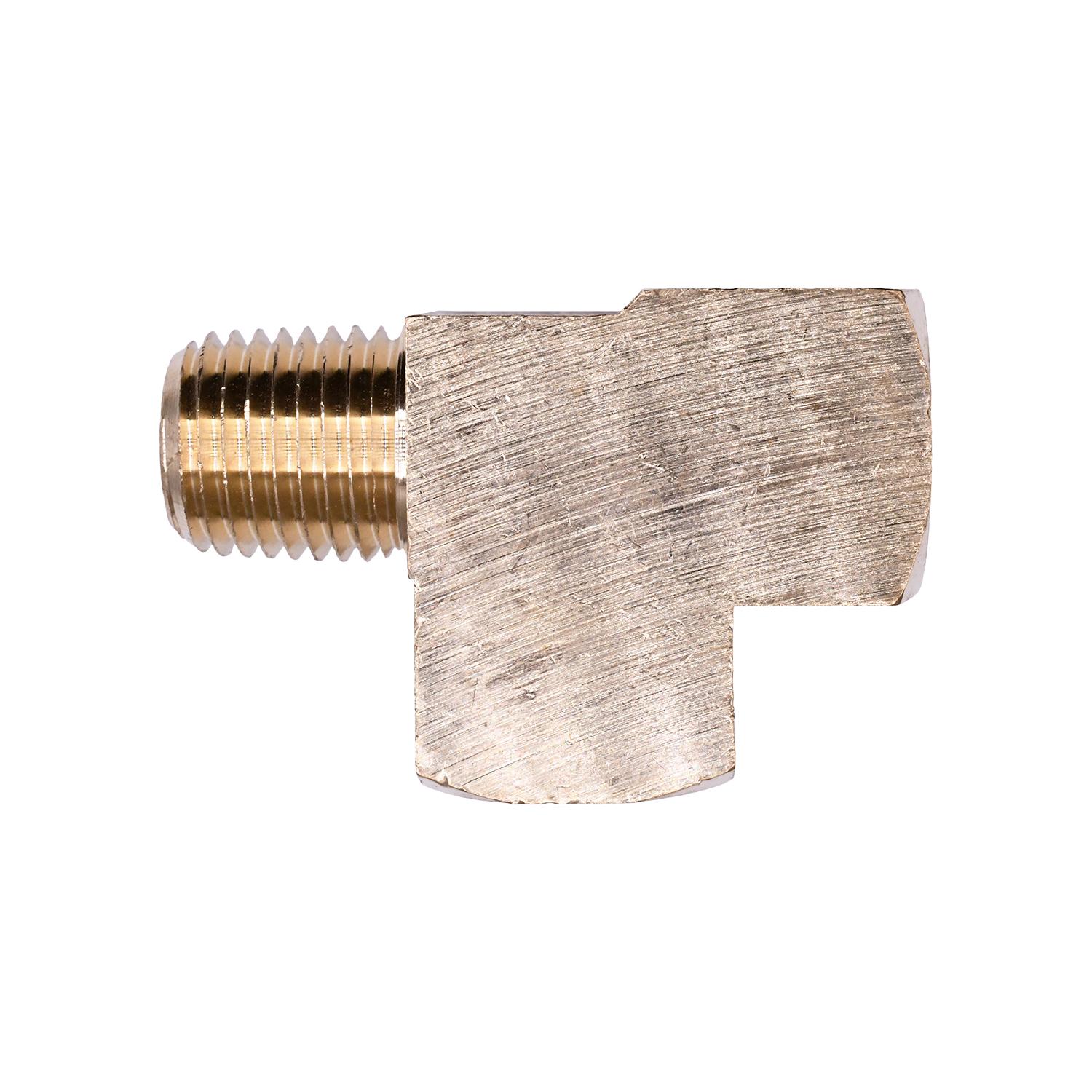 Auveco No. 360 Brass Street Tee 1/4" Pipe Thread, Quantity - 5