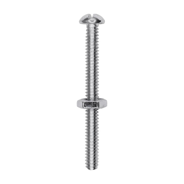 Auveco No. 3717 Round Head Stove Bolt W/Hex Nut 3/16